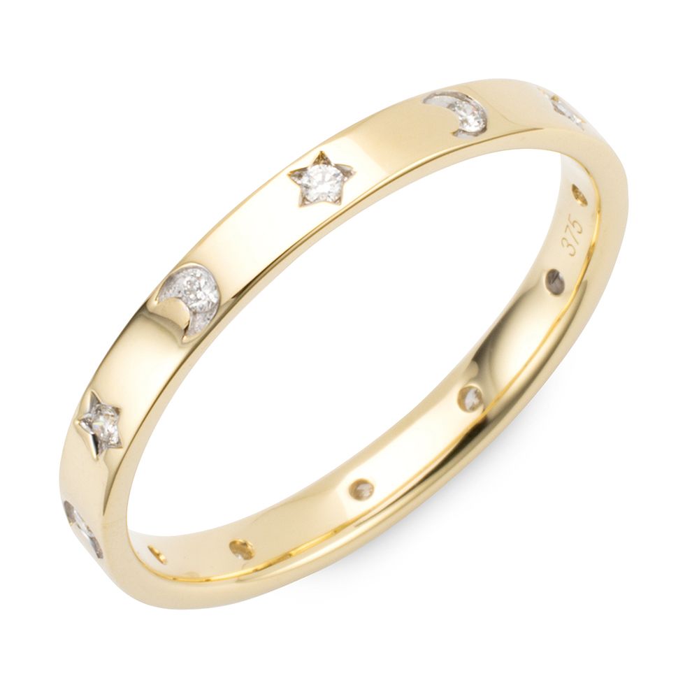 DIAMOUR Ring 12 Brillanten zus. ca. 0,15ct Gold 375