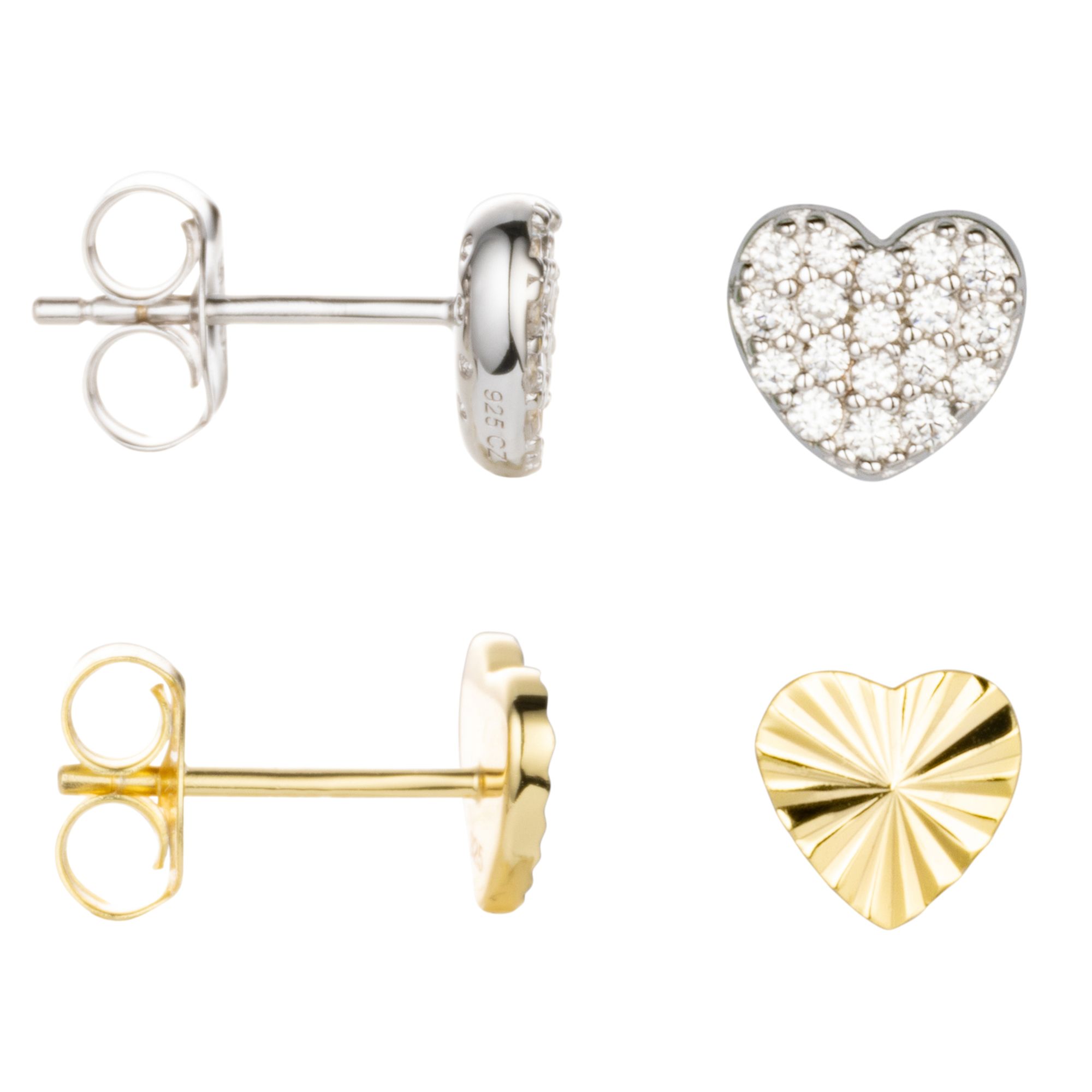 DIAMONIQUE® 2tlg. Ohrstecker Set mind. = 0,22ct Brillantschliff Silber 925