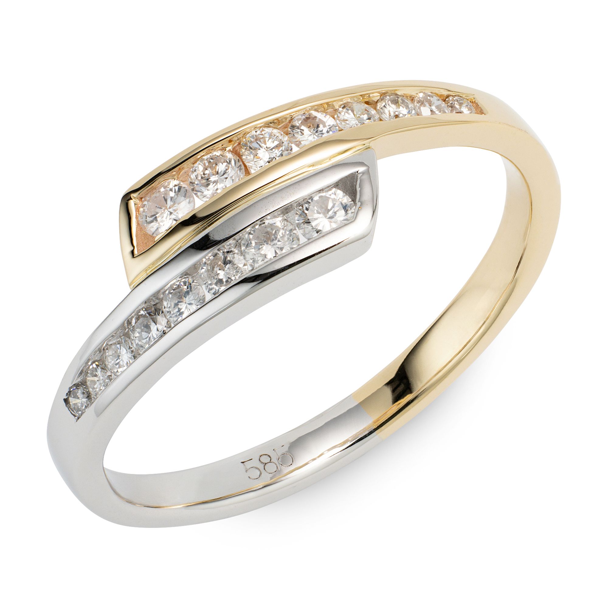 DIAMOUR Ring 16 Brillanten zus. ca. 0,35ct Gold 585