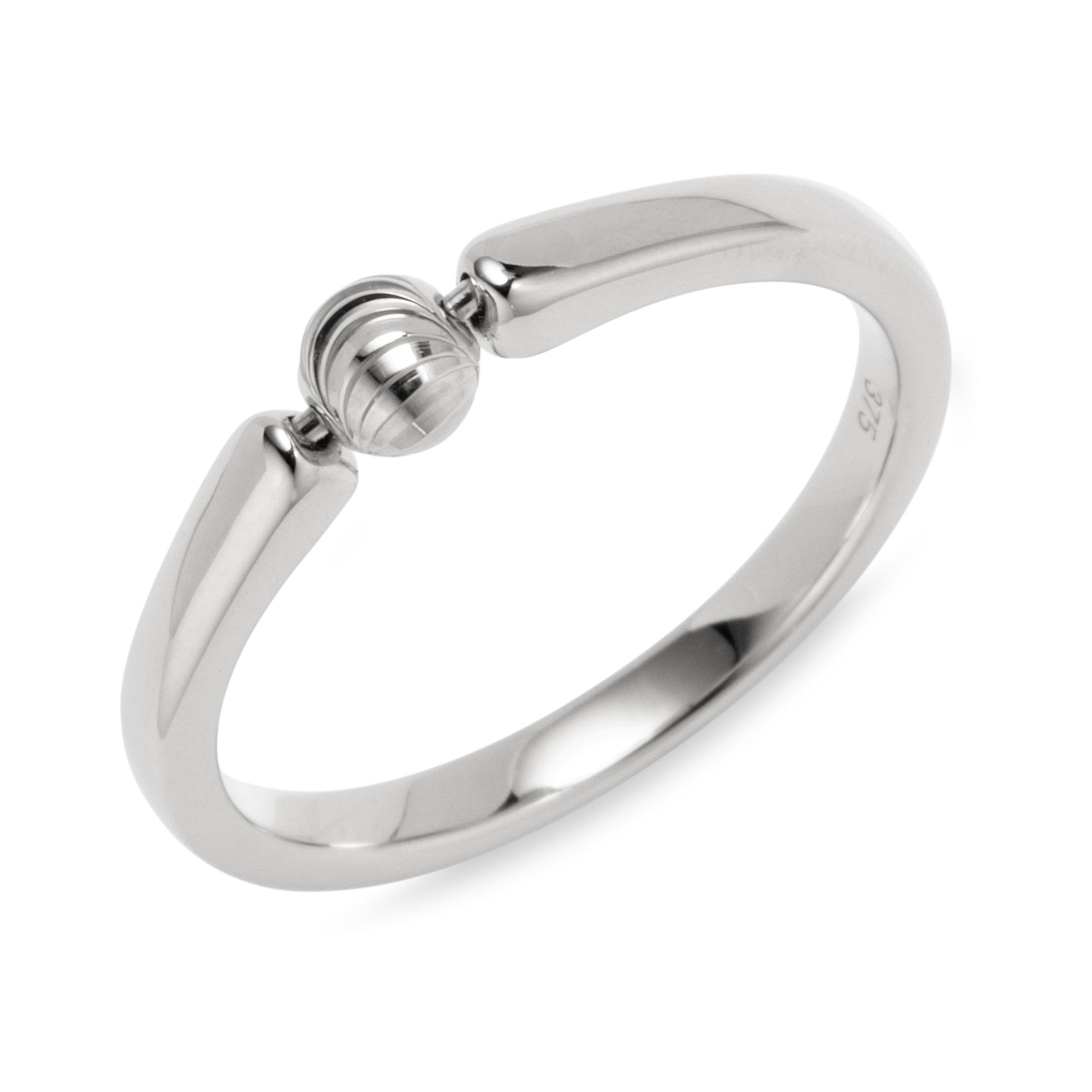 GOLDSCHMUCK FÜR MICH Kugel-Ring diamantiert/poliert mind. 2,2g Gold 375