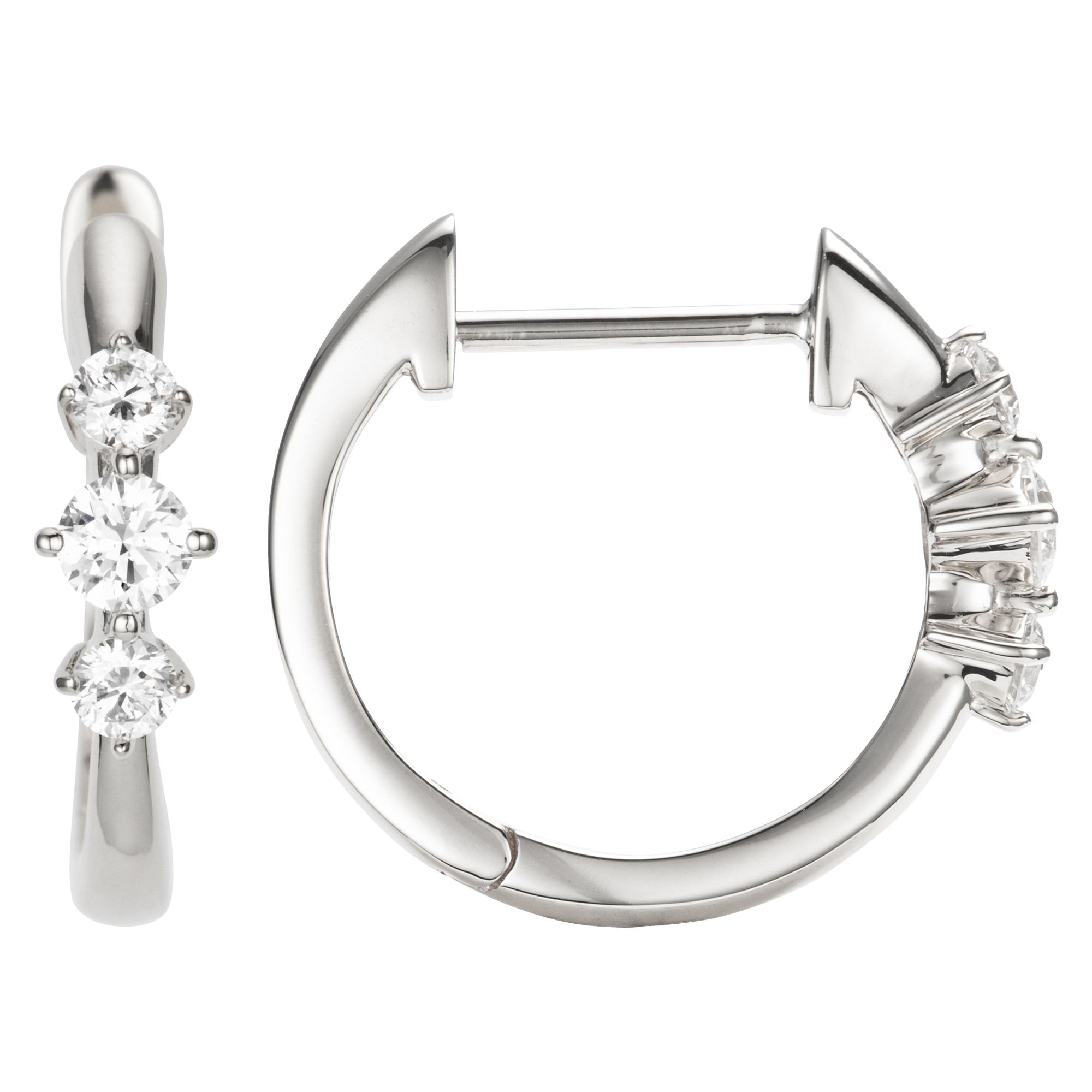 DIAMOUR Creolen 6 Brillanten zus. ca. 0,30ct Gold 585