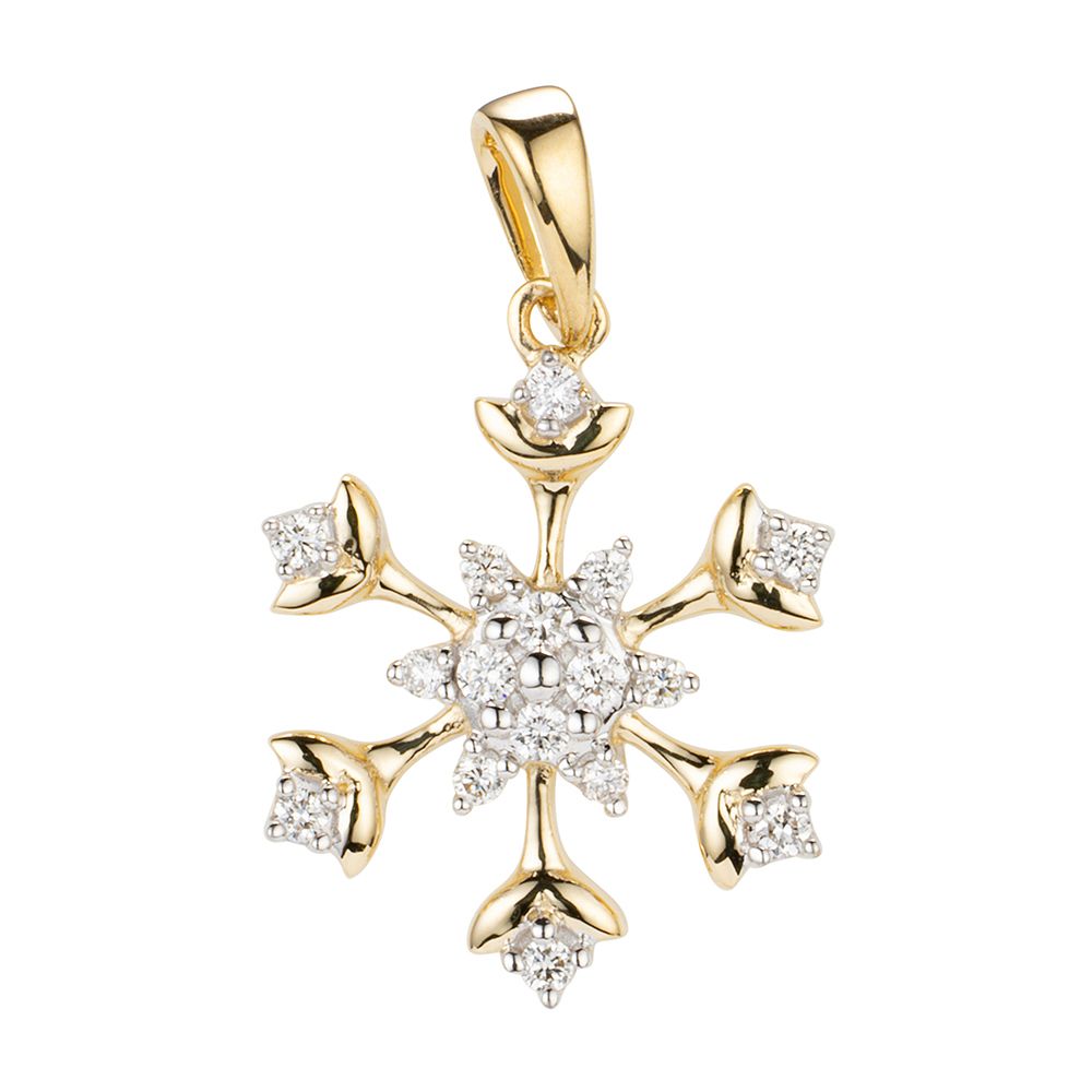 CANADIAN DIAMONDS Anhänger 16 Brillanten zus. ca. 0,10ct Gold 585