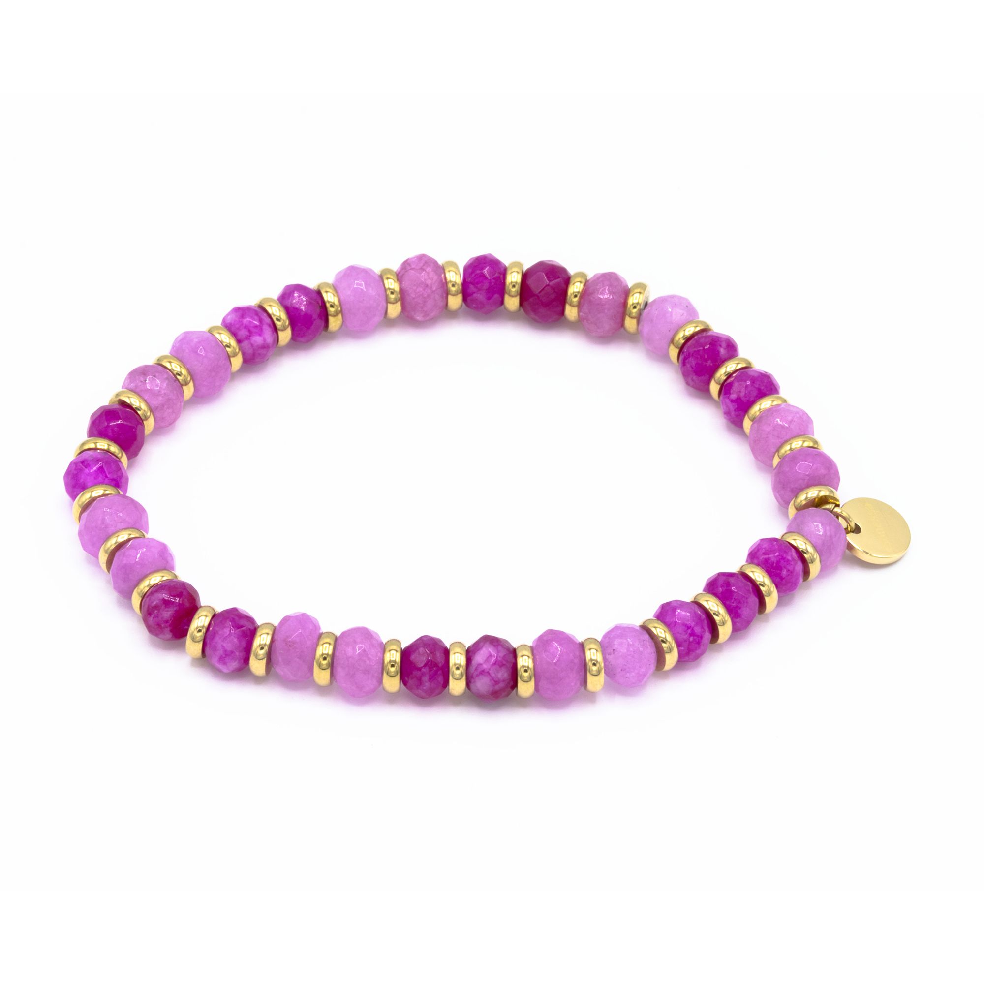 MONESSA Armband Edelsteine Nugget Edelstahl