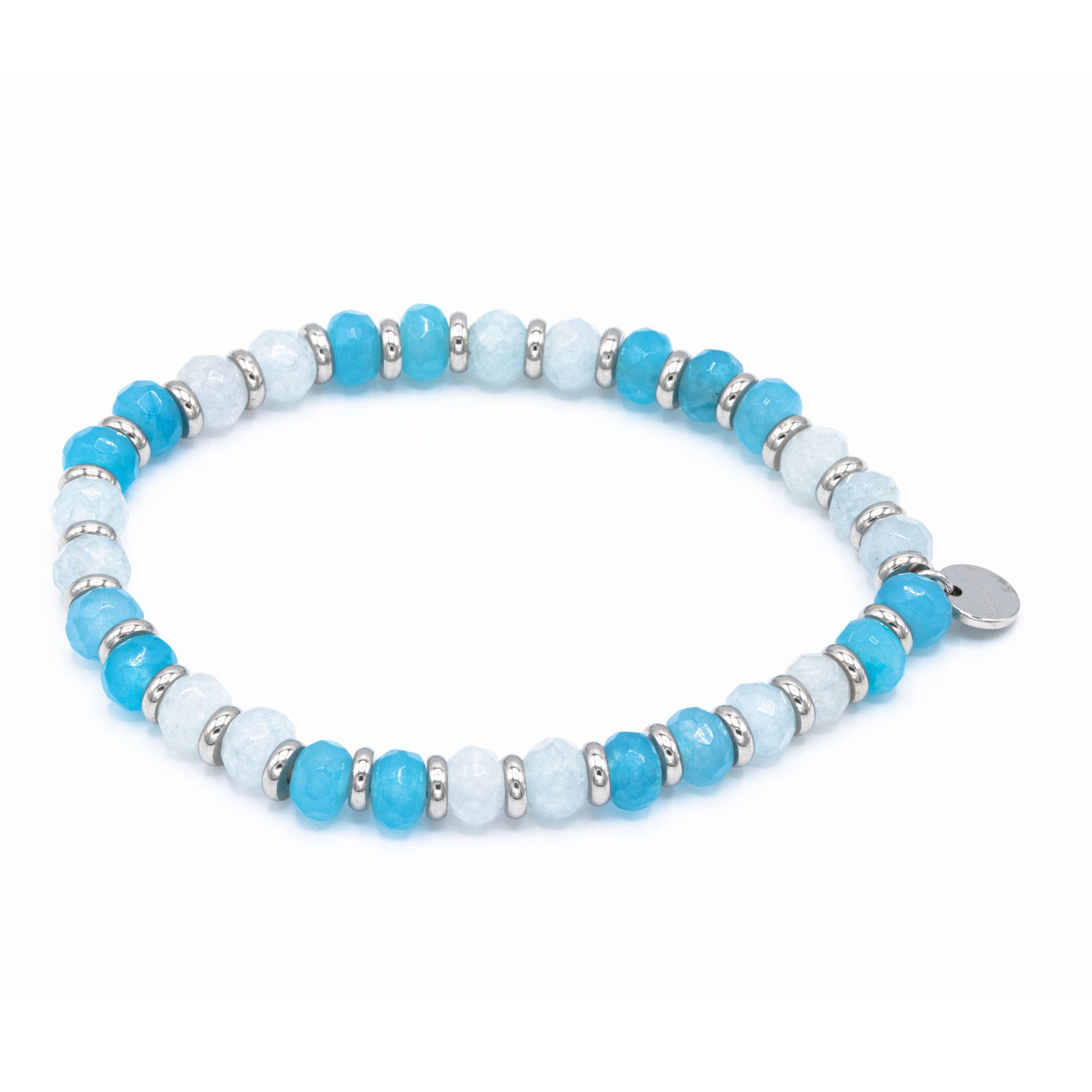 MONESSA Armband Edelsteine Nugget Edelstahl