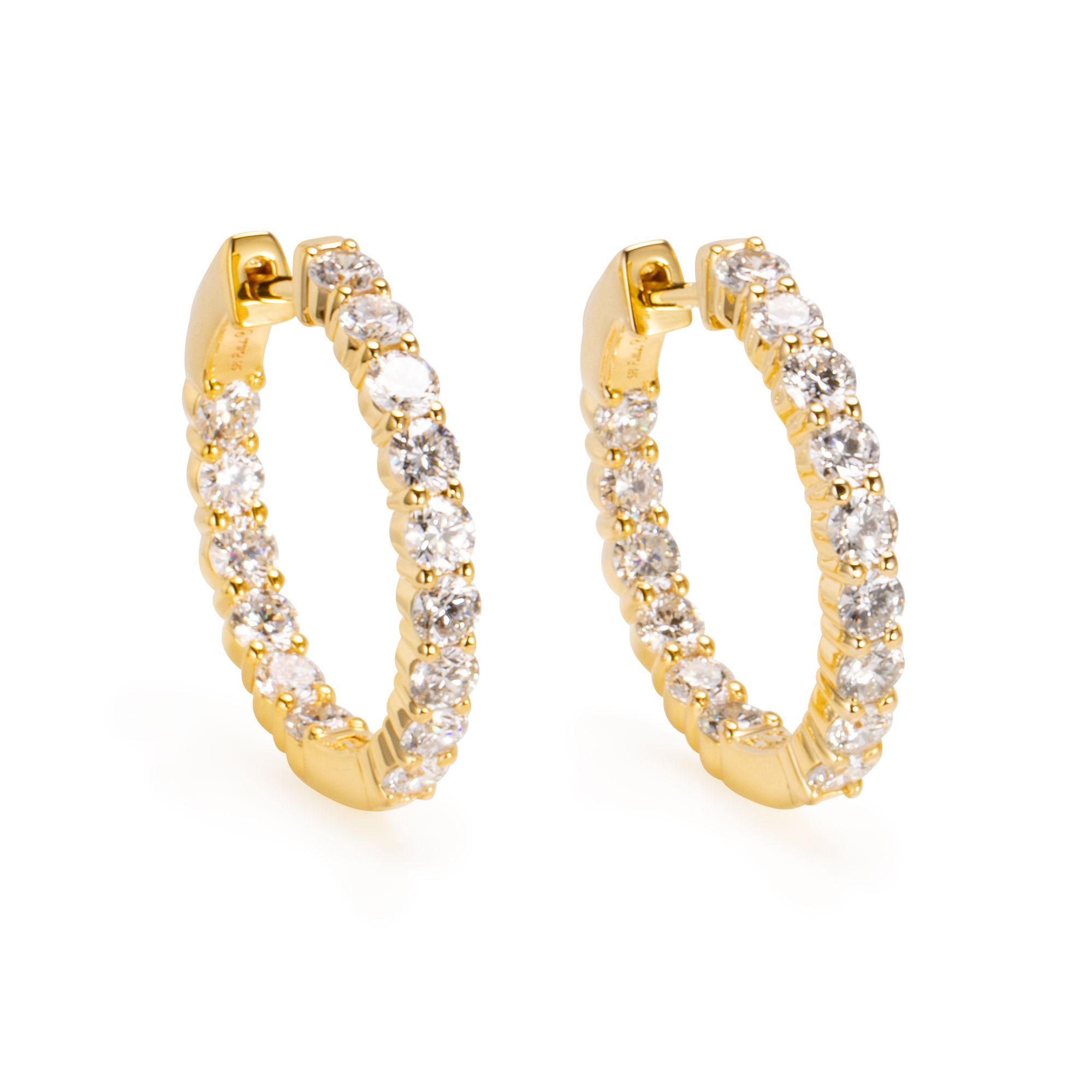 THOMAS & SOHN Lab Grown Brillanten min.3,00ct Creolen Palladio vergoldet