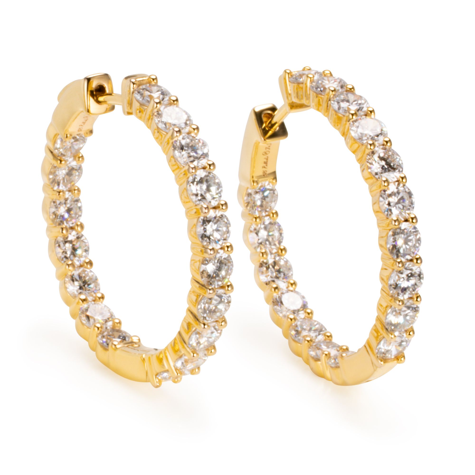 THOMAS & SOHN Lab Grown Brillanten min.3,00ct Creolen Palladio vergoldet
