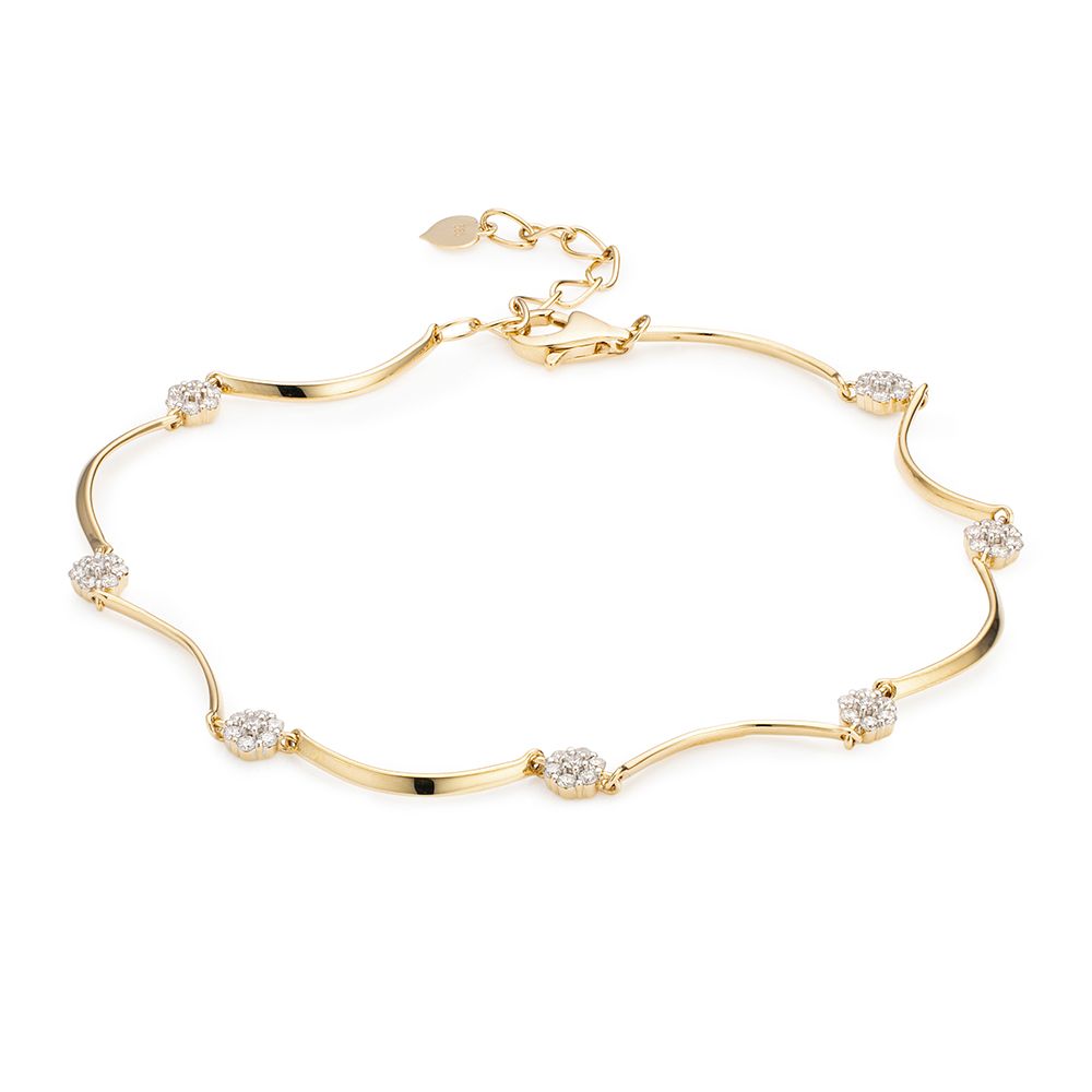 DIAMOUR Armband 49 Brillanten zus. ca. 0,50ct Gold 585