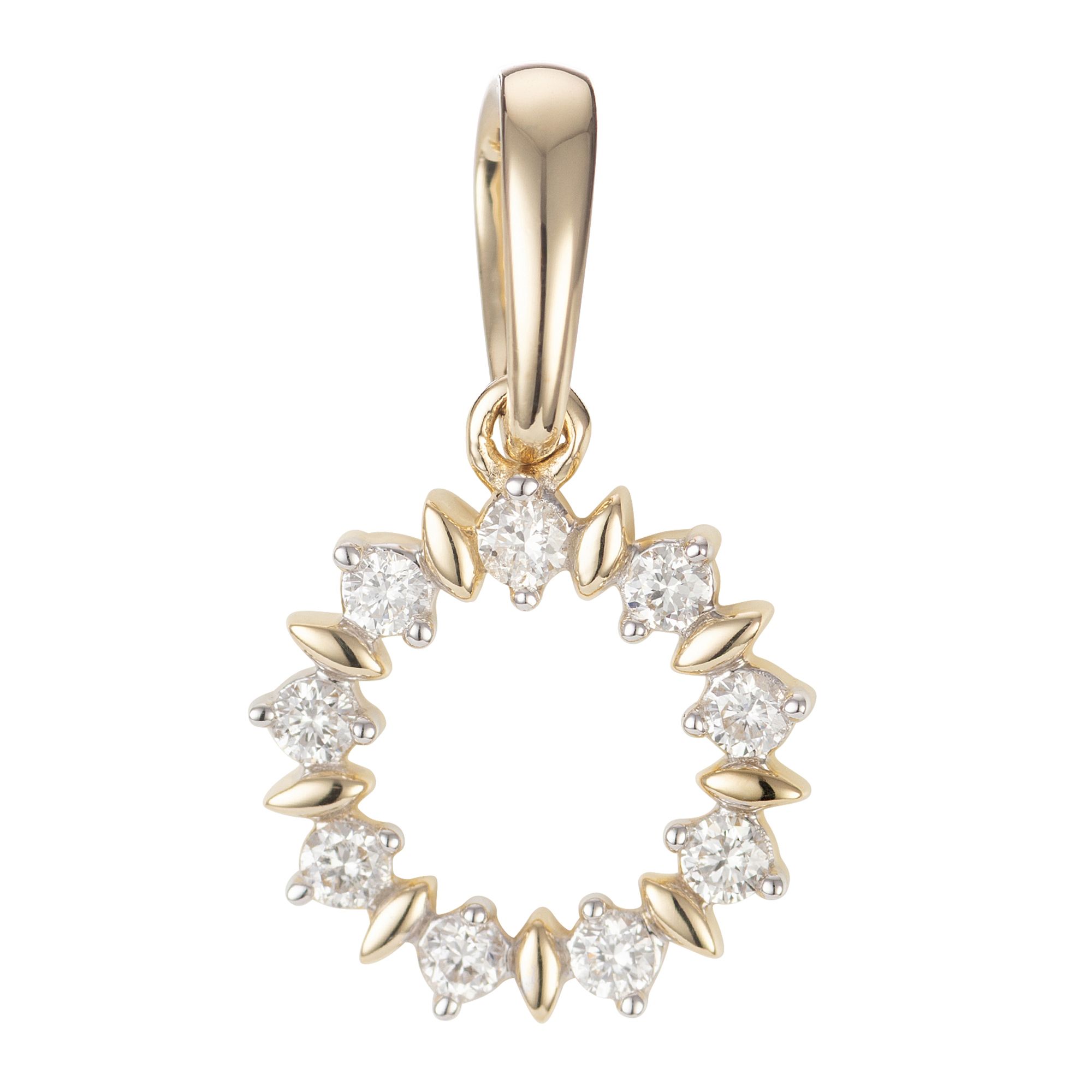 CANADIAN DIAMONDS Anhänger 9 Brillanten zus. ca. 0,10ct Gold 585