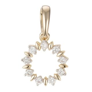 CANADIAN DIAMONDS Anhänger 9 Brillanten zus. ca. 0,10ct Gold 585