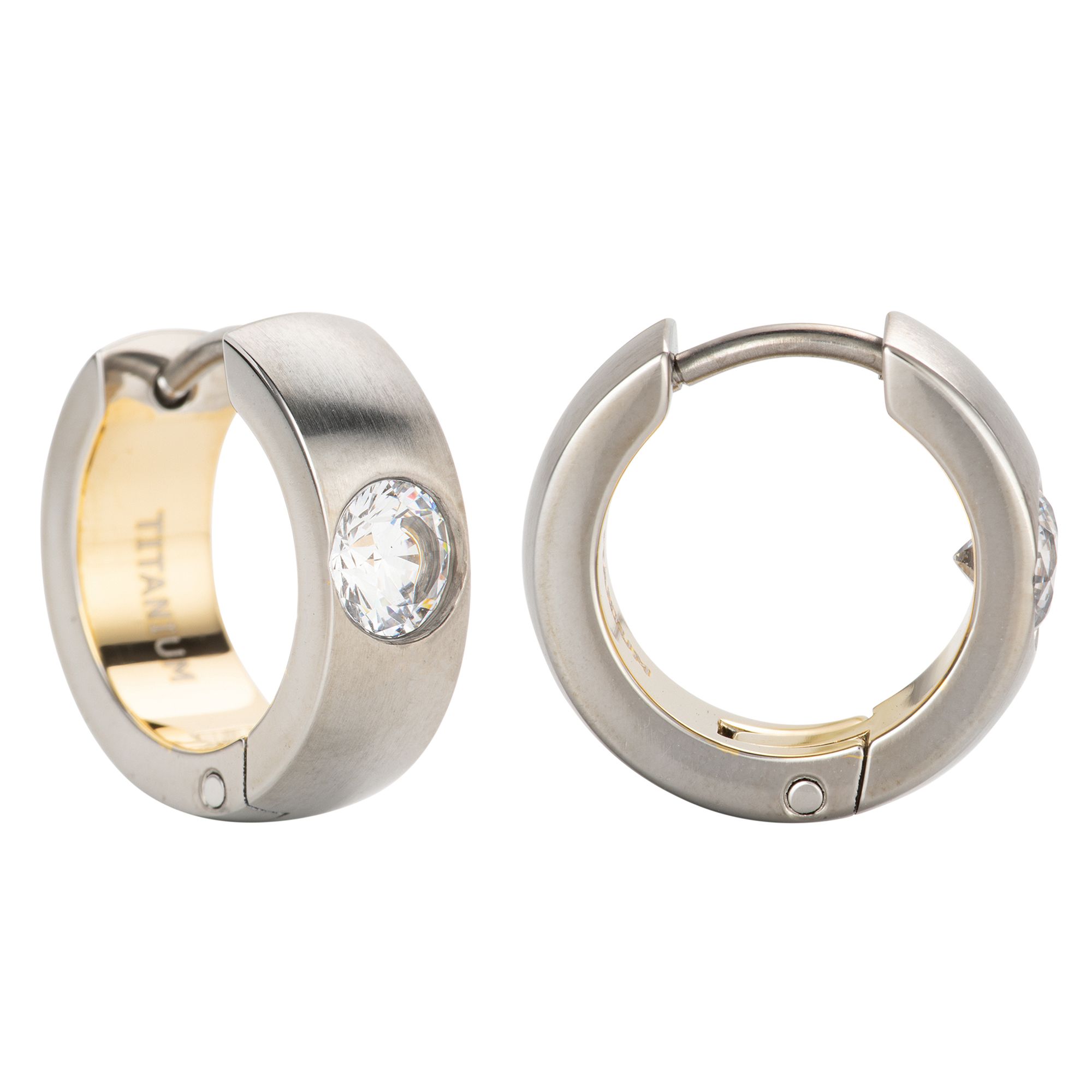 DIAMONIQUE® TITAN Creolen = 0,70ct Brillantschliff