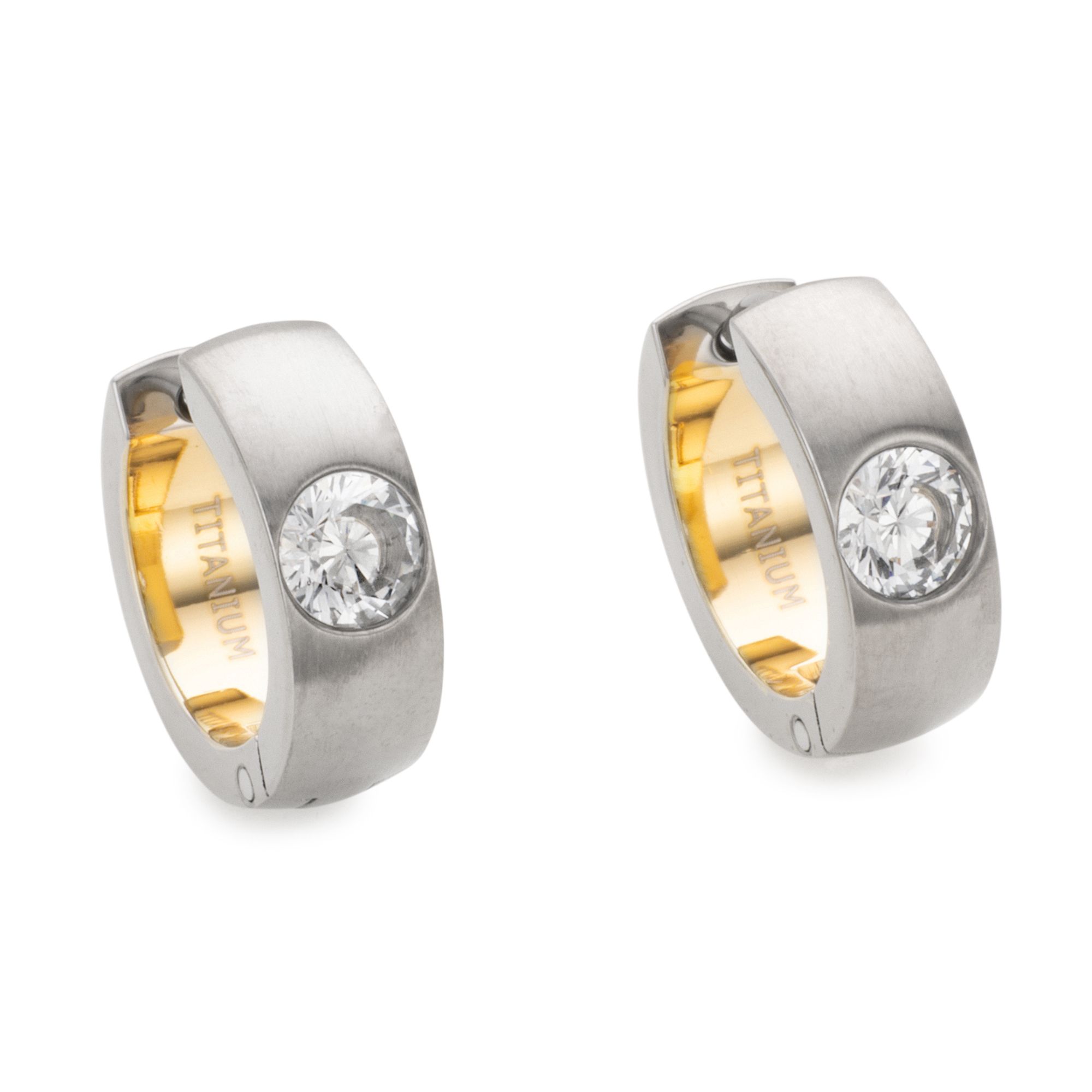 DIAMONIQUE® TITAN Creolen = 0,70ct Brillantschliff