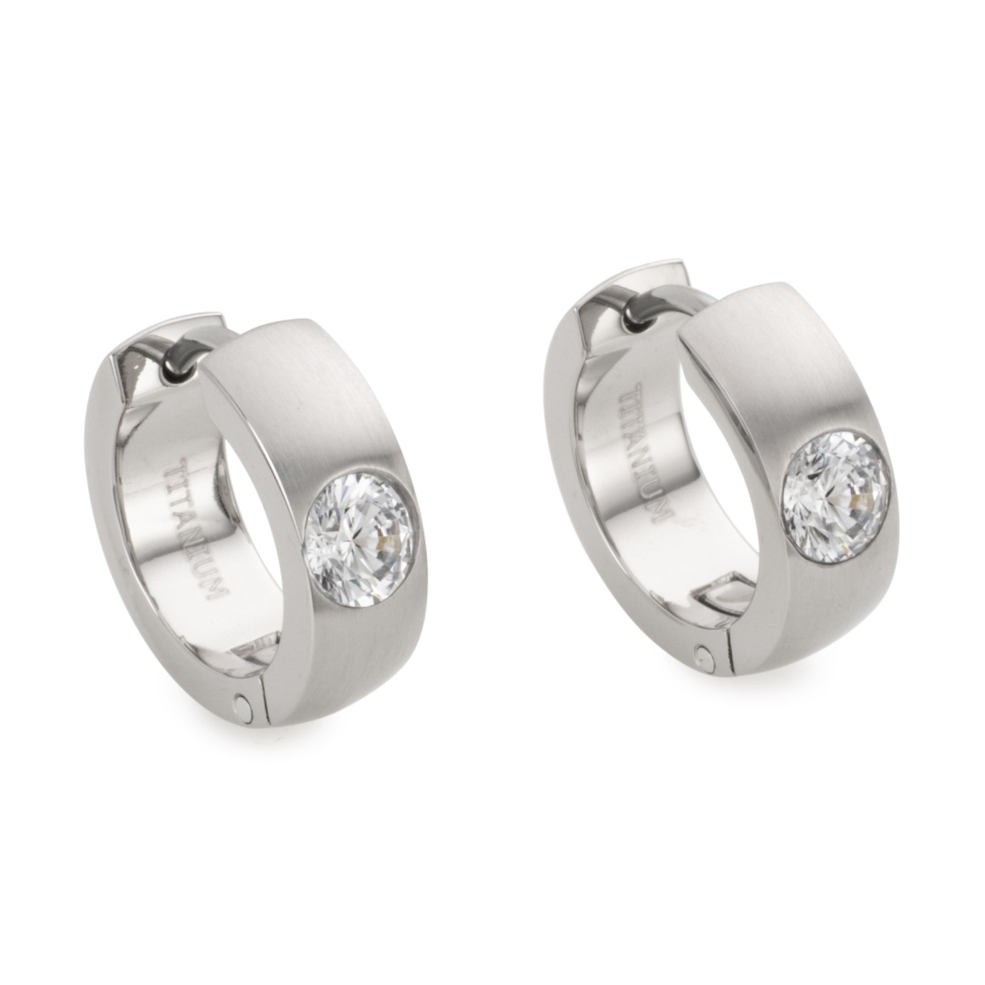 DIAMONIQUE® TITAN Creolen = 0,70ct Brillantschliff