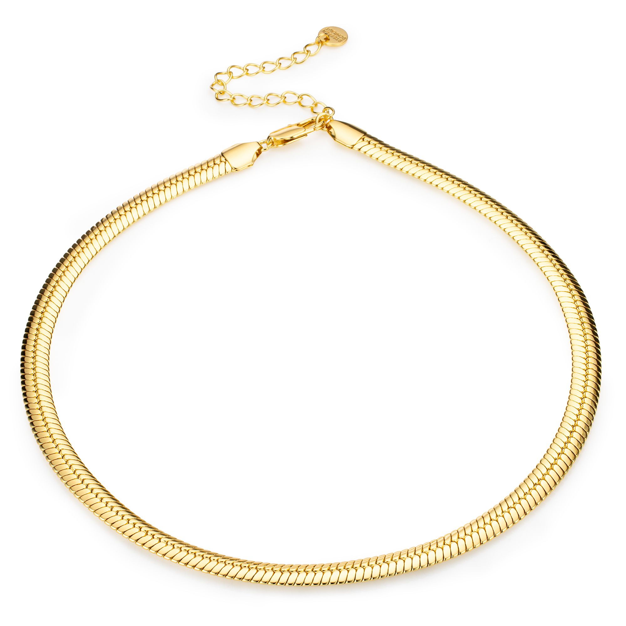 STEFFEN SCHRAUT Schlangen-Collier Länge ca. 43+7cm poliert Modeschmuck