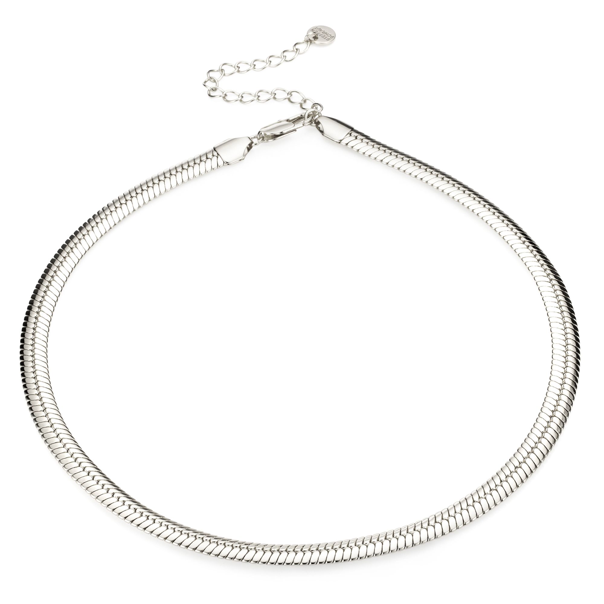 STEFFEN SCHRAUT Schlangen-Collier Länge ca. 43+7cm poliert Modeschmuck