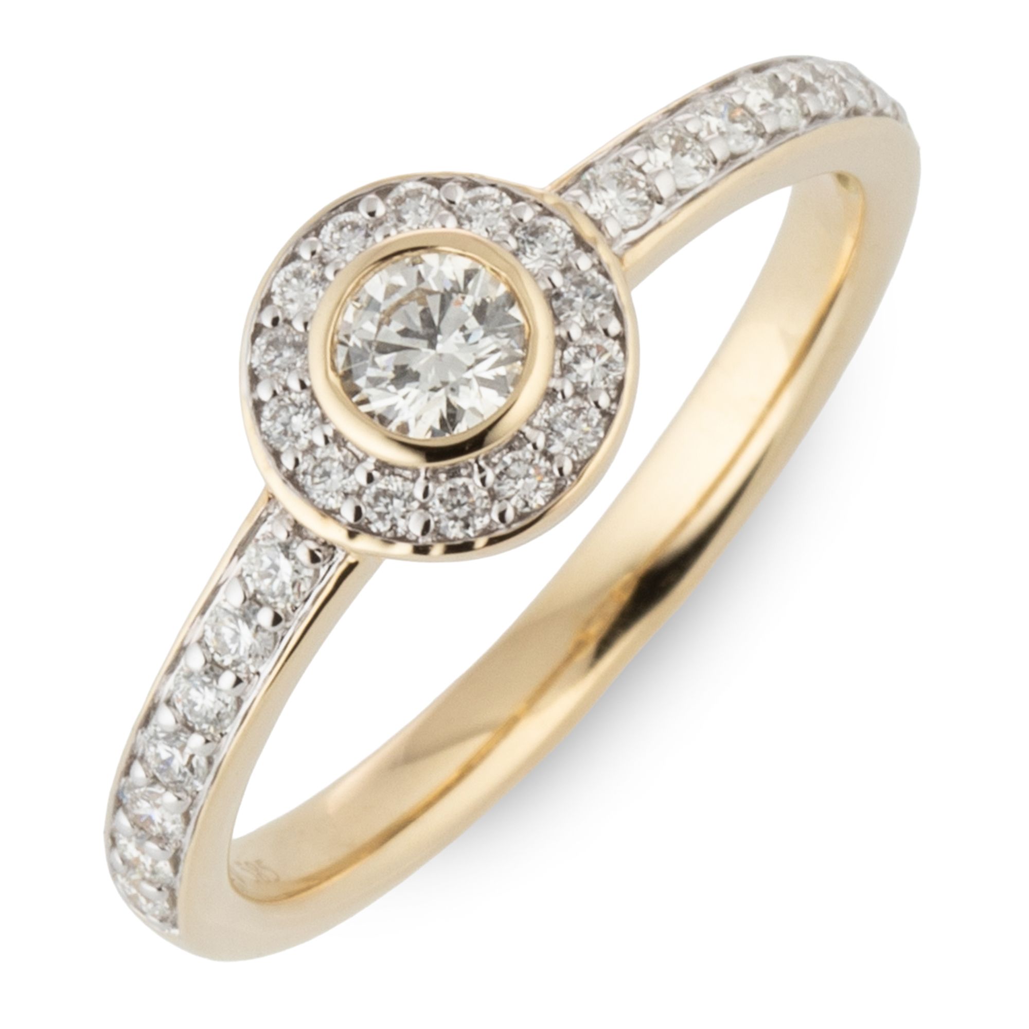 DIAMOUR Ring 29 Brillanten zus. ca. 0,40ct Gold 585