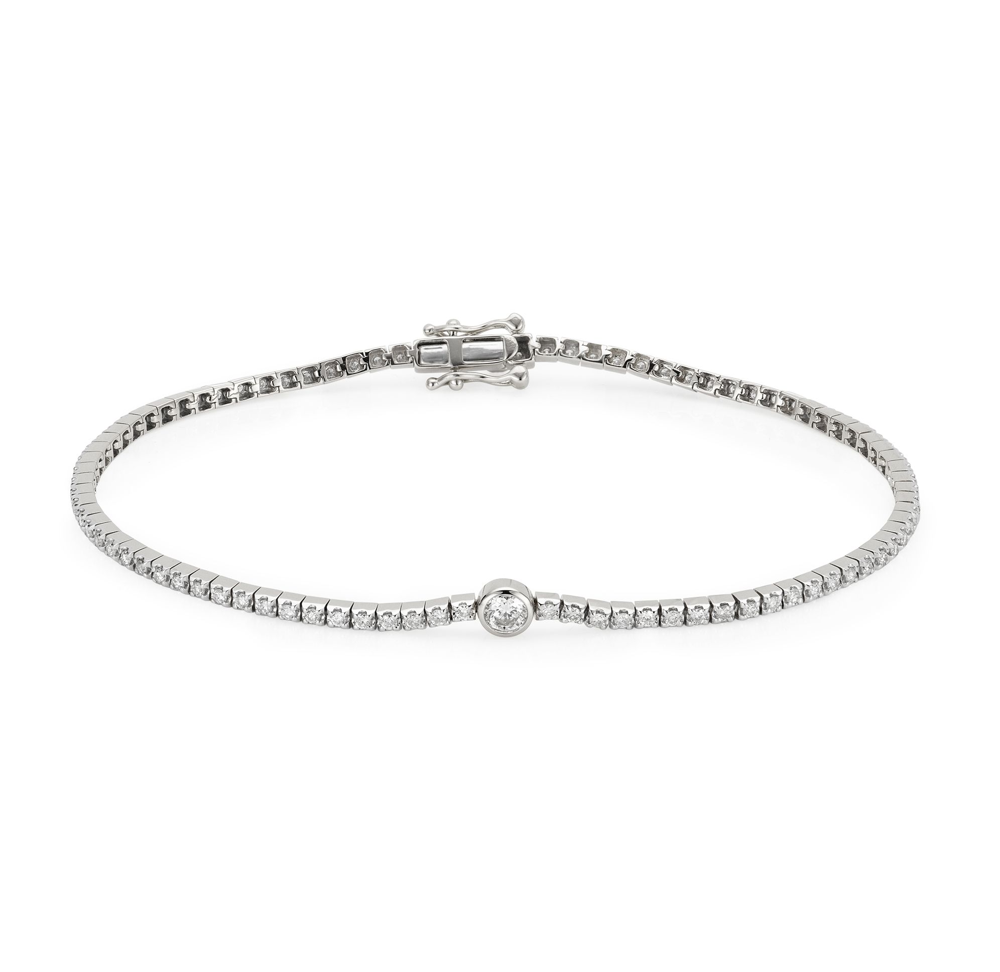 DIAMOUR Armband 90 Brillanten zus. ca. 1,00ct Gold 585