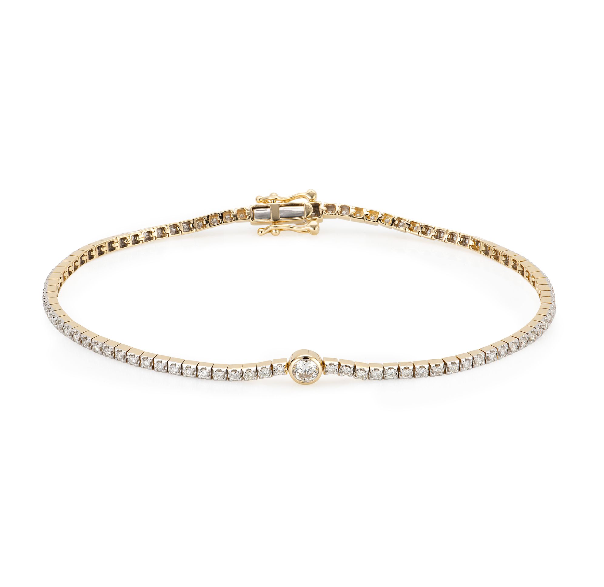 DIAMOUR Armband 90 Brillanten zus. ca. 1,00ct Gold 585