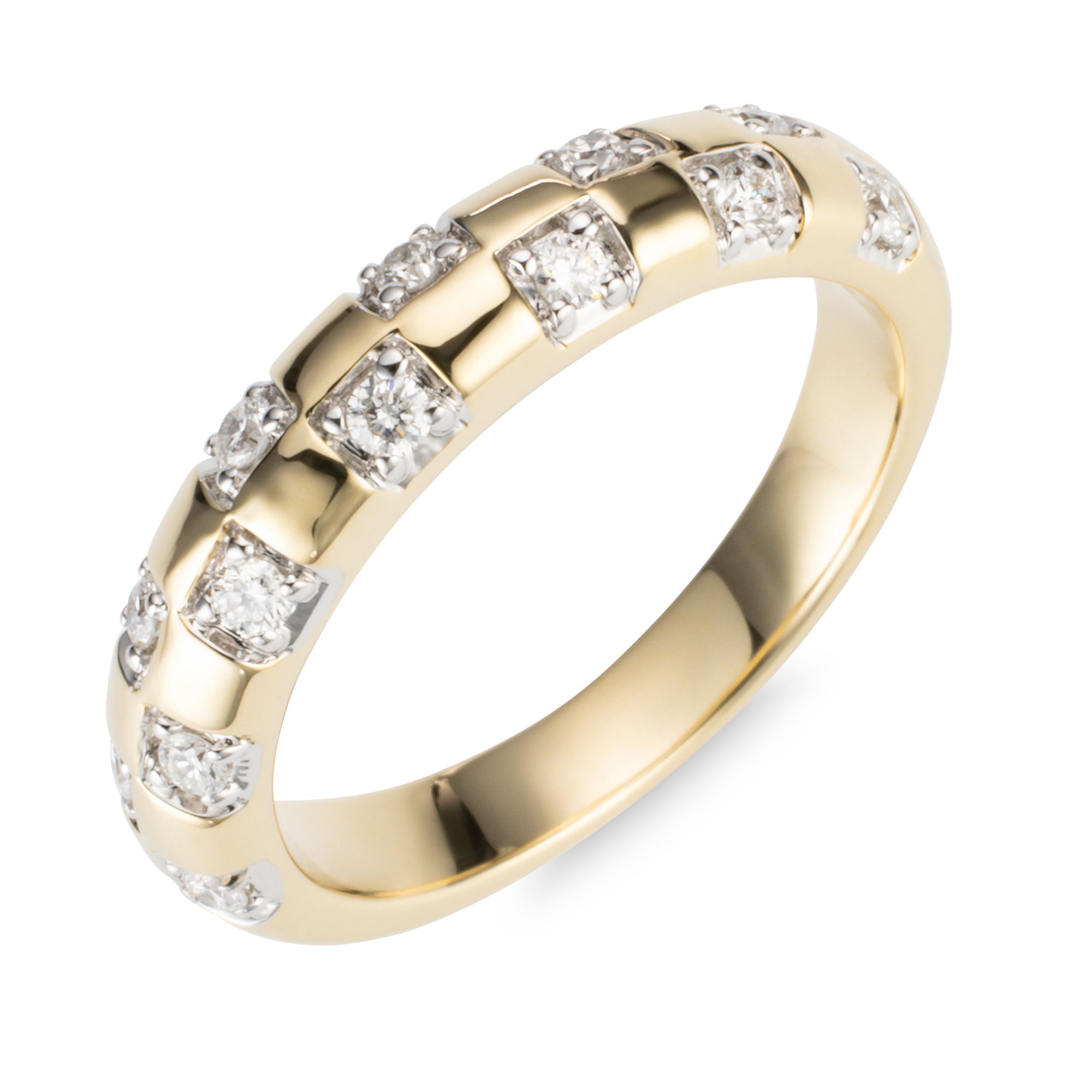 CANADIAN DIAMONDS Ring 13 Brillanten zus. ca. 0,25ct Gold 585