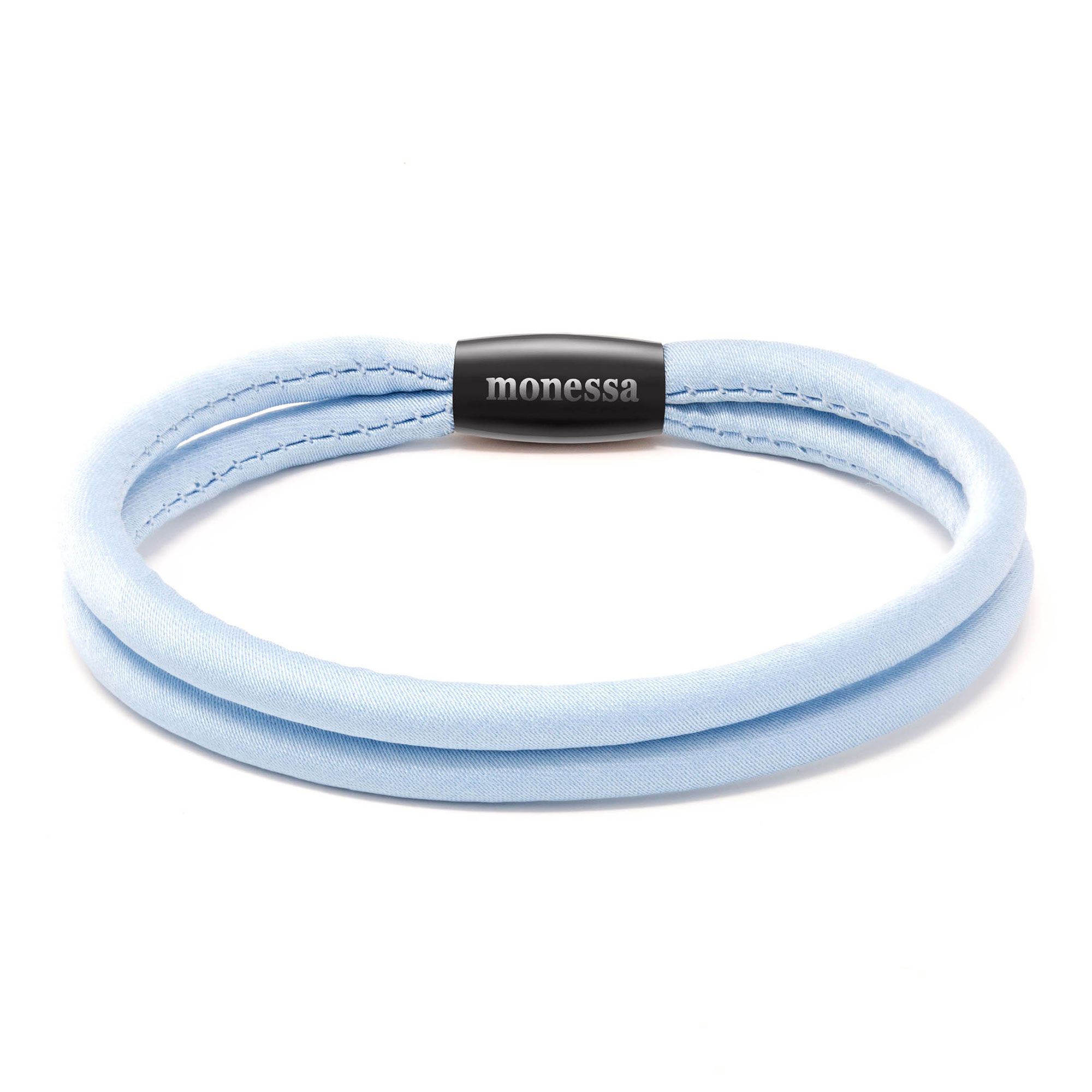 MONESSA Armband 2-strängig Seide Edelstahl