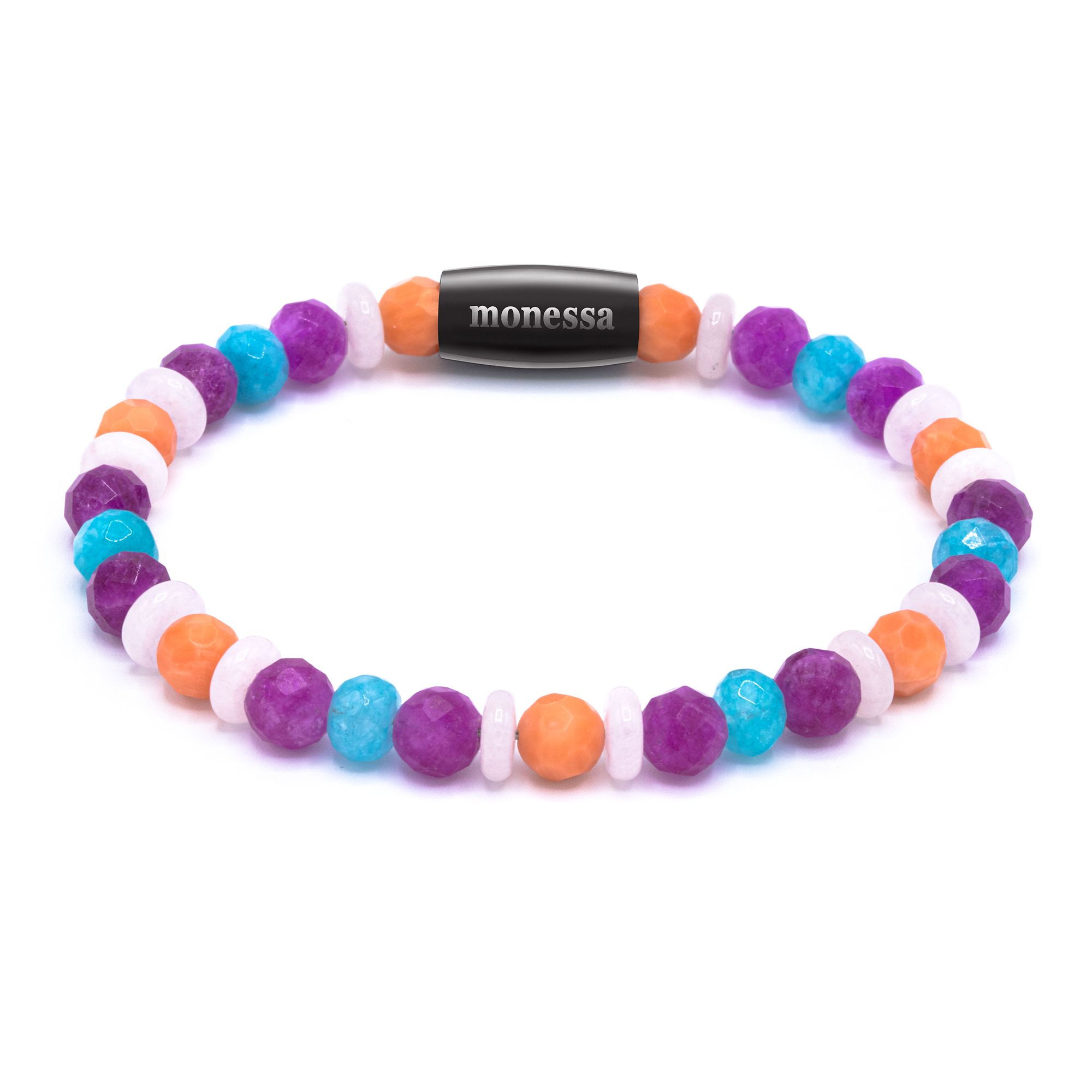MONESSA Armband Edelsteine Schliffmix Magnetverschluss