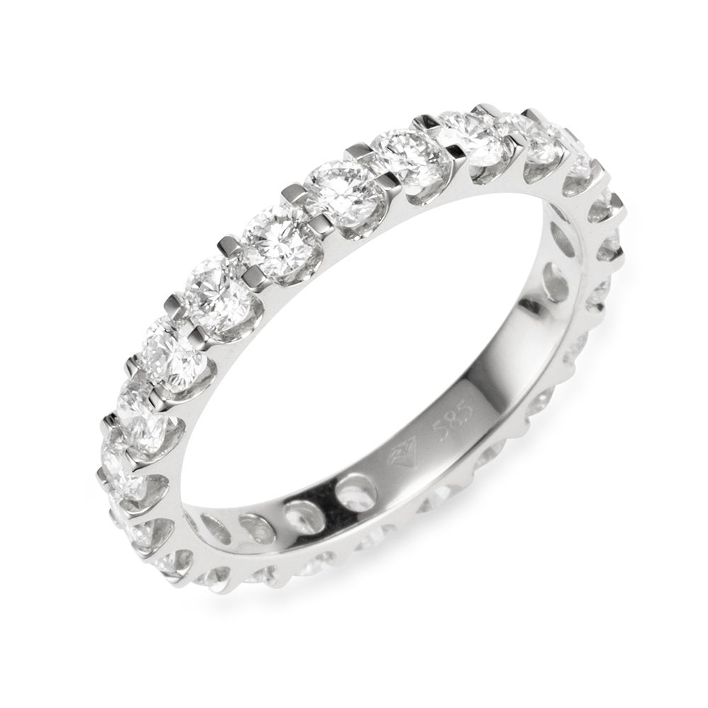DIAMOUR Eternity-Ring mind. 21 Brillanten zus. ca. 2,00ct Gold 585