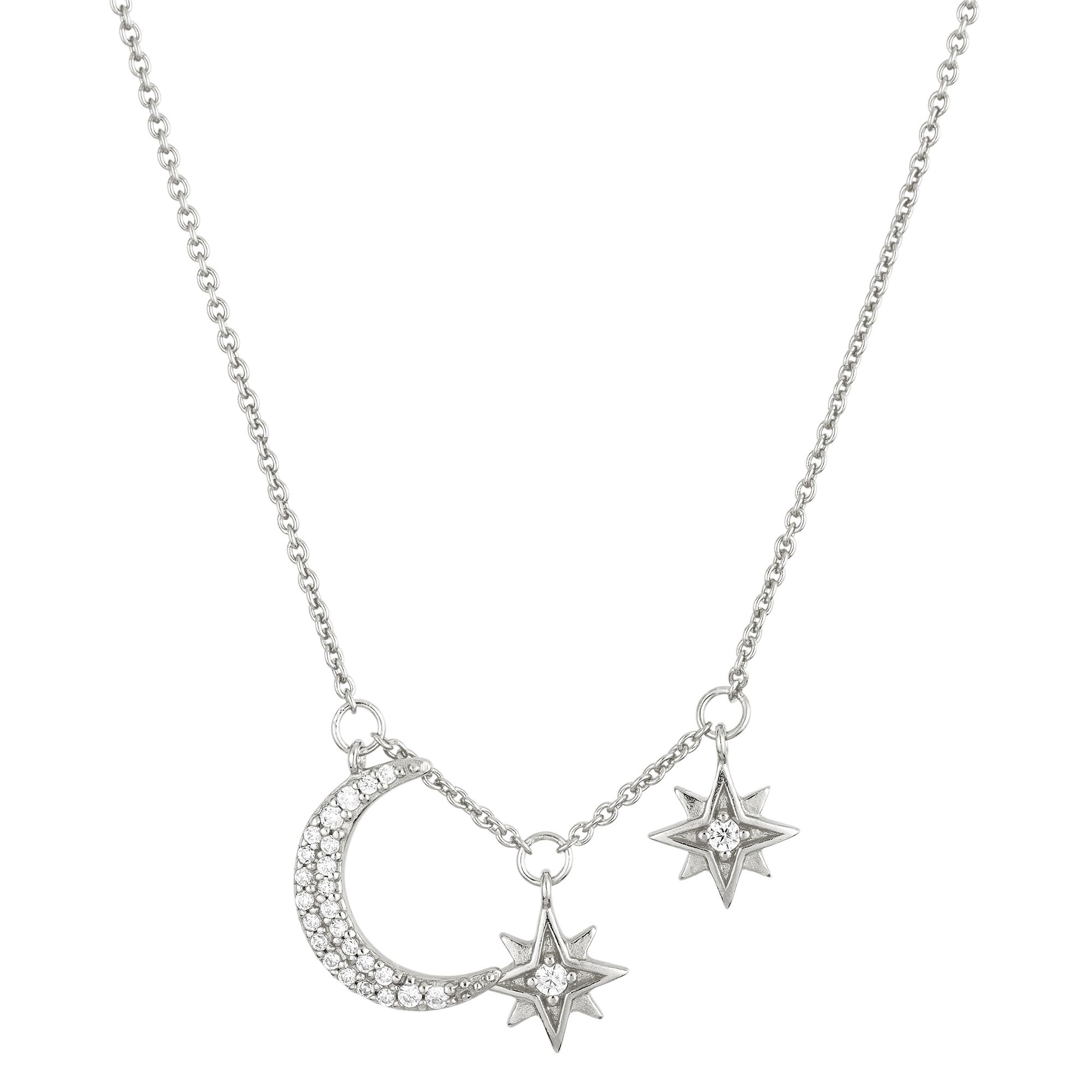 DIAMONIQUE® Collier = 0,18ct Brillantschliff Silber 925
