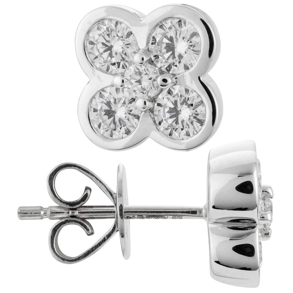 THOMAS & SOHN Lab Grown Brillanten ca. 1,10ct Ohrstecker Silber Palladio