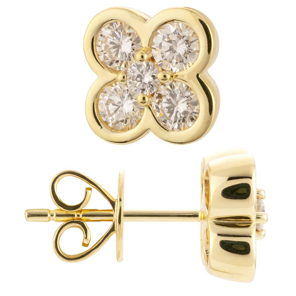 THOMAS & SOHN Lab Grown Brillanten ca. 1,10ct Ohrstecker Silber Palladio