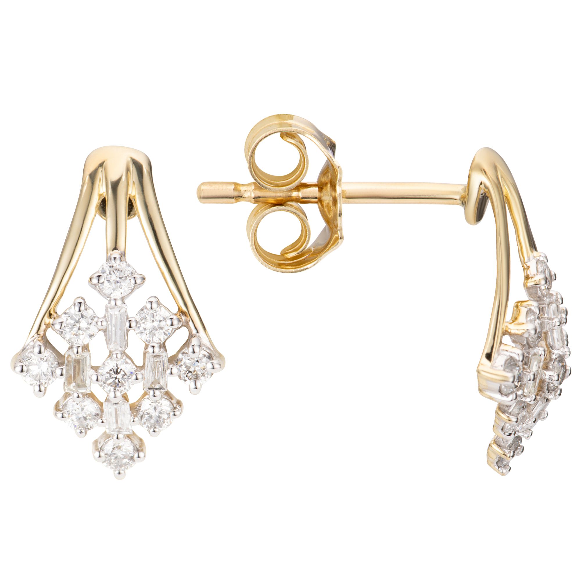 DIAMOUR Ohrstecker 26 Diamanten zus. ca. 0,31ct Gold 375