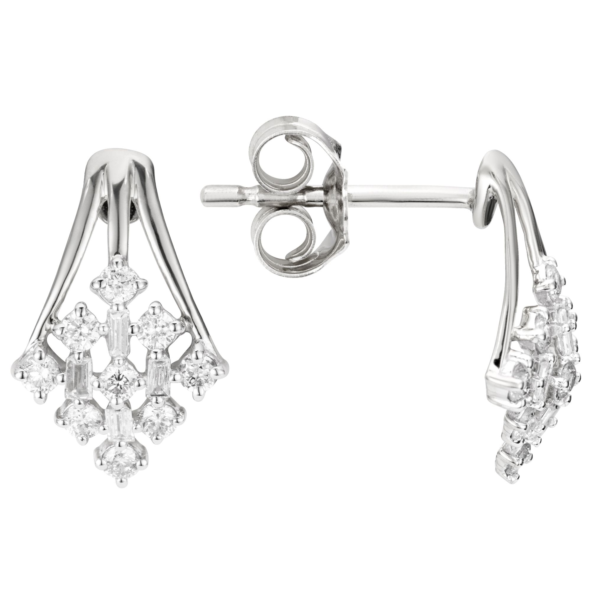 DIAMOUR Ohrstecker 26 Diamanten zus. ca. 0,31ct Gold 375