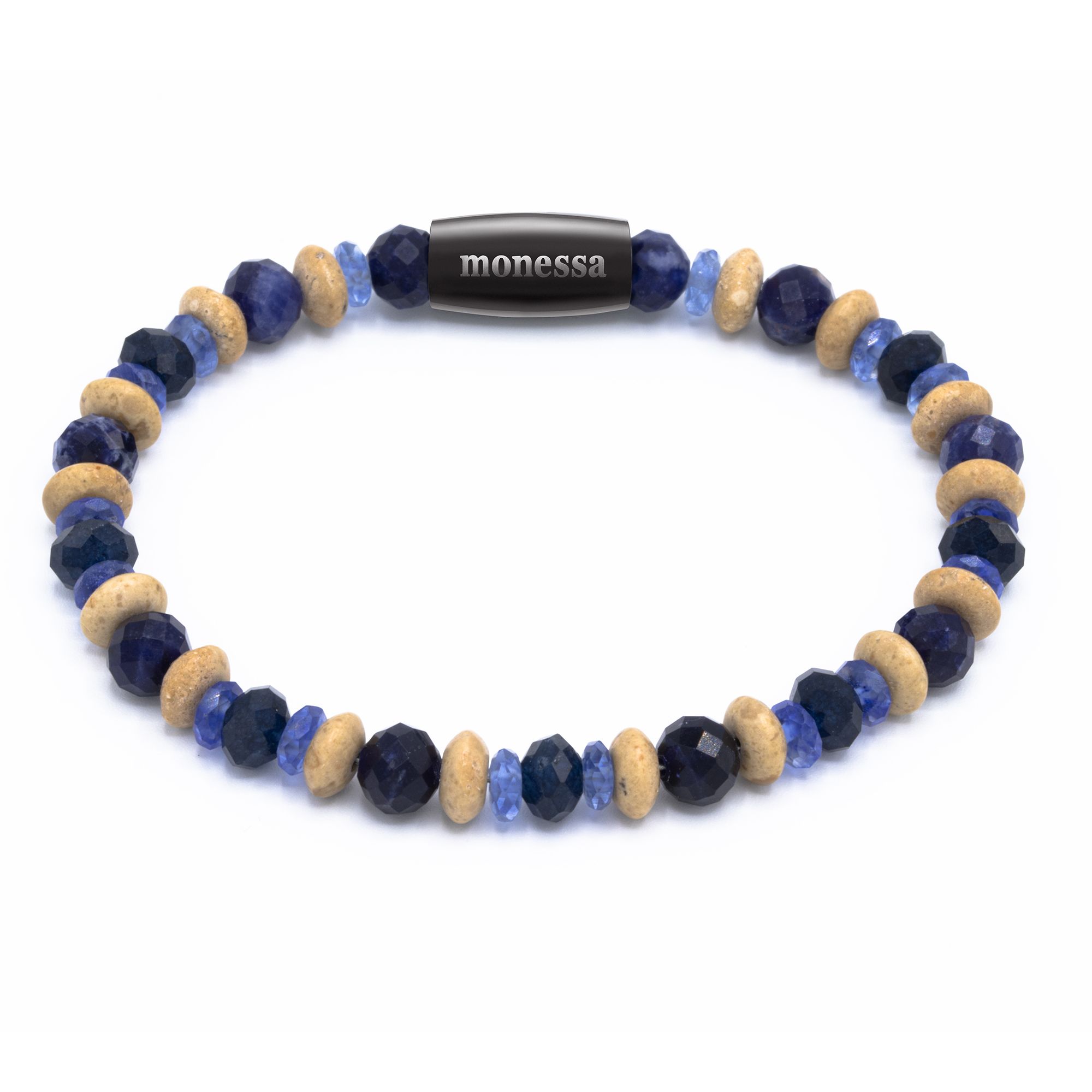 MONESSA Armband Edelsteine Edelstahl Magnetverschluß