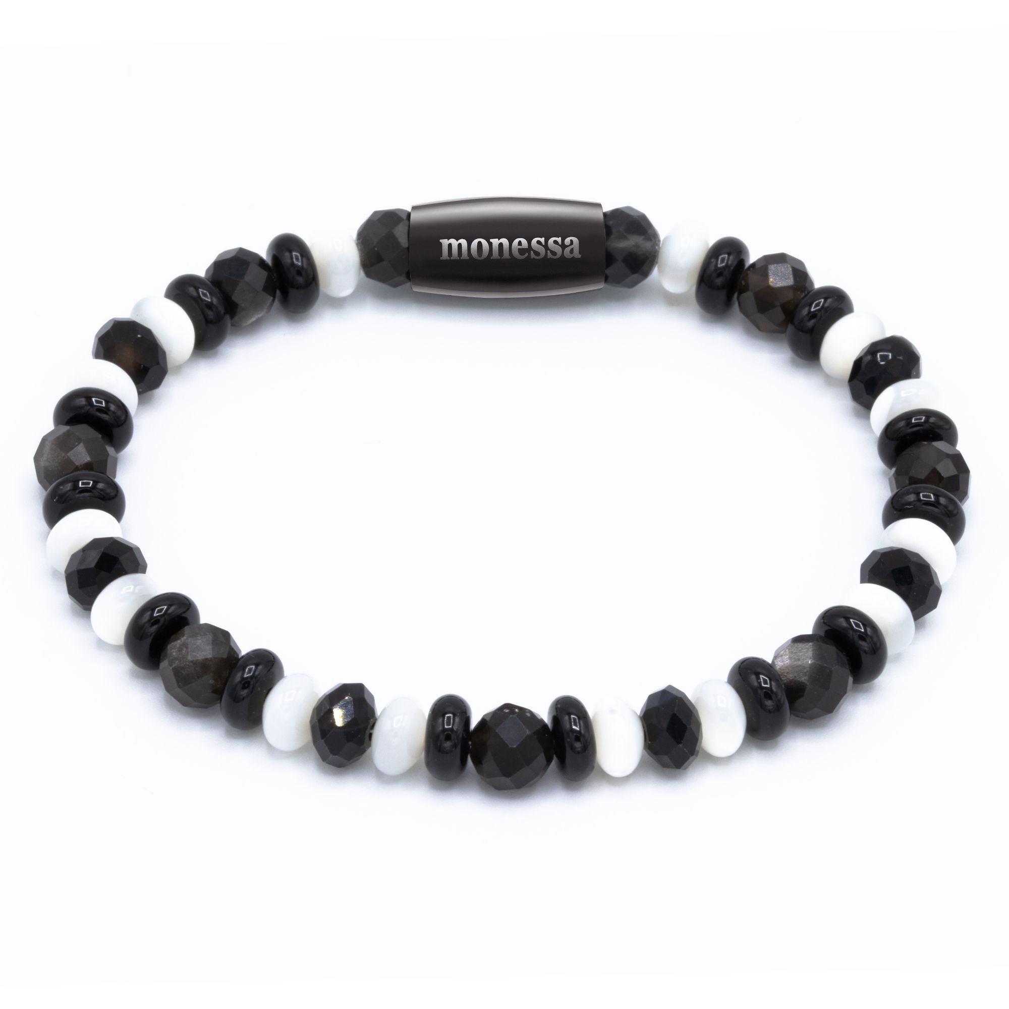 MONESSA Armband Edelsteine Edelstahl Magnetverschluß