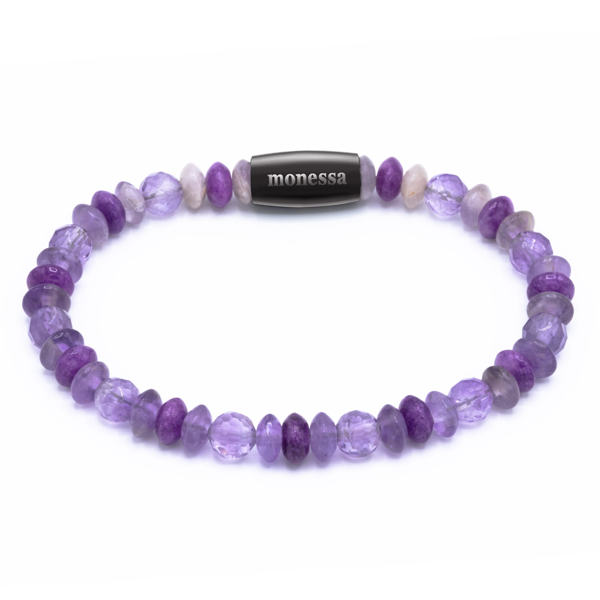 MONESSA Armband Edelsteine Edelstahl Magnetverschluß