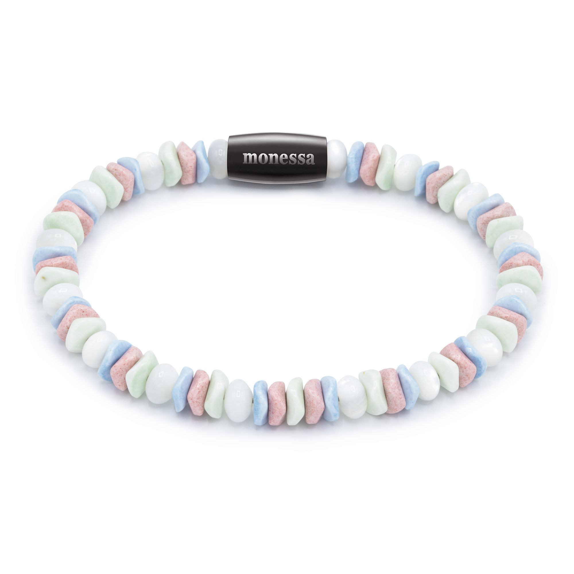 MONESSA Armband Edelsteine Magnetverschluß Edelstahl