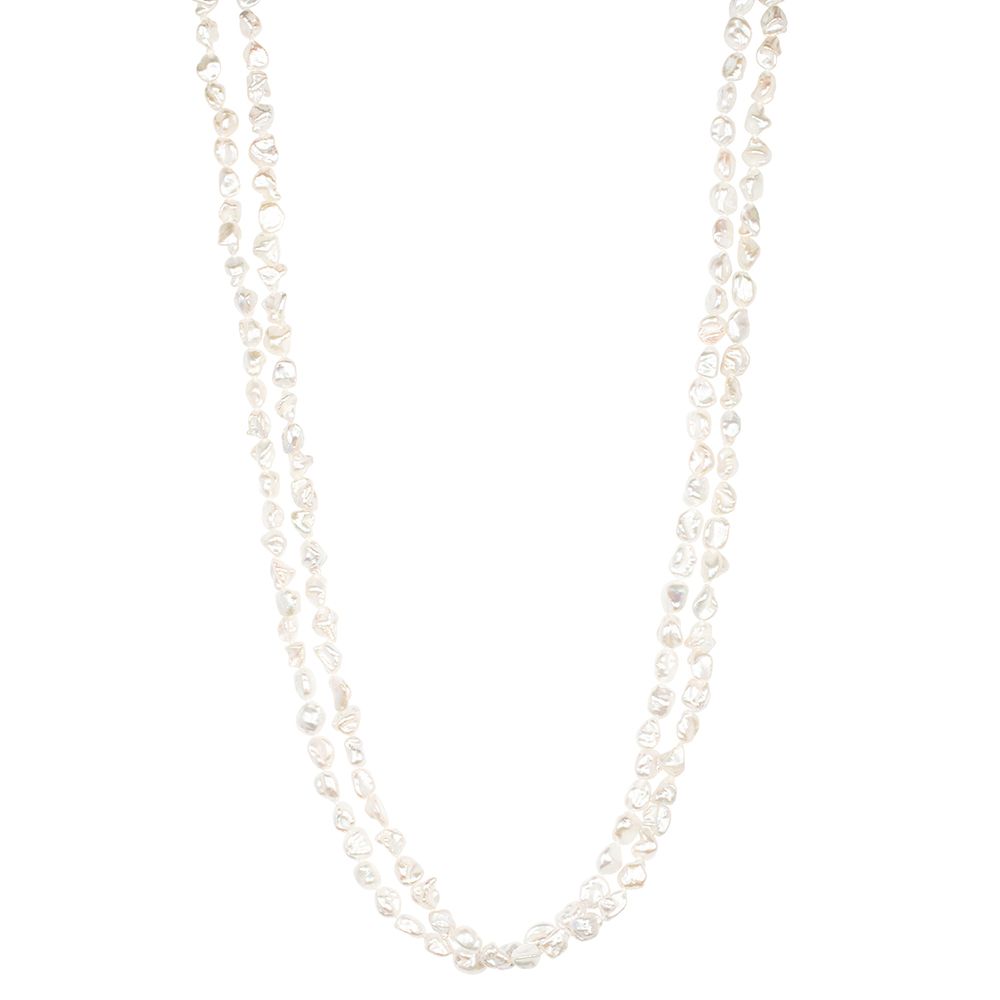 PERLEA Collier Süßwasserzucht- perlen 4-6mm Länge ca. 120cm