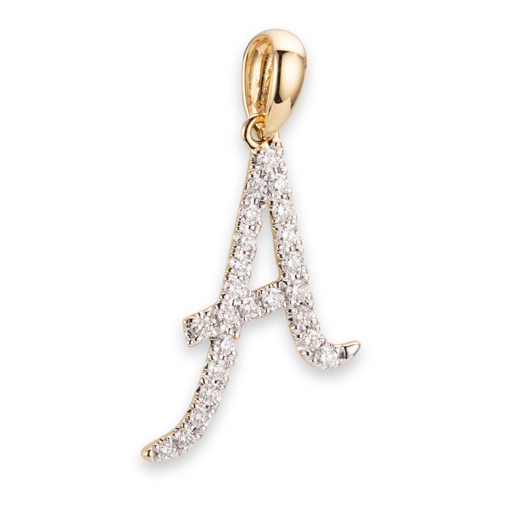 DIAMOUR Buchstaben-Anhänger mind. 19 Brillanten zus. mind. 0,10ct Gold 585