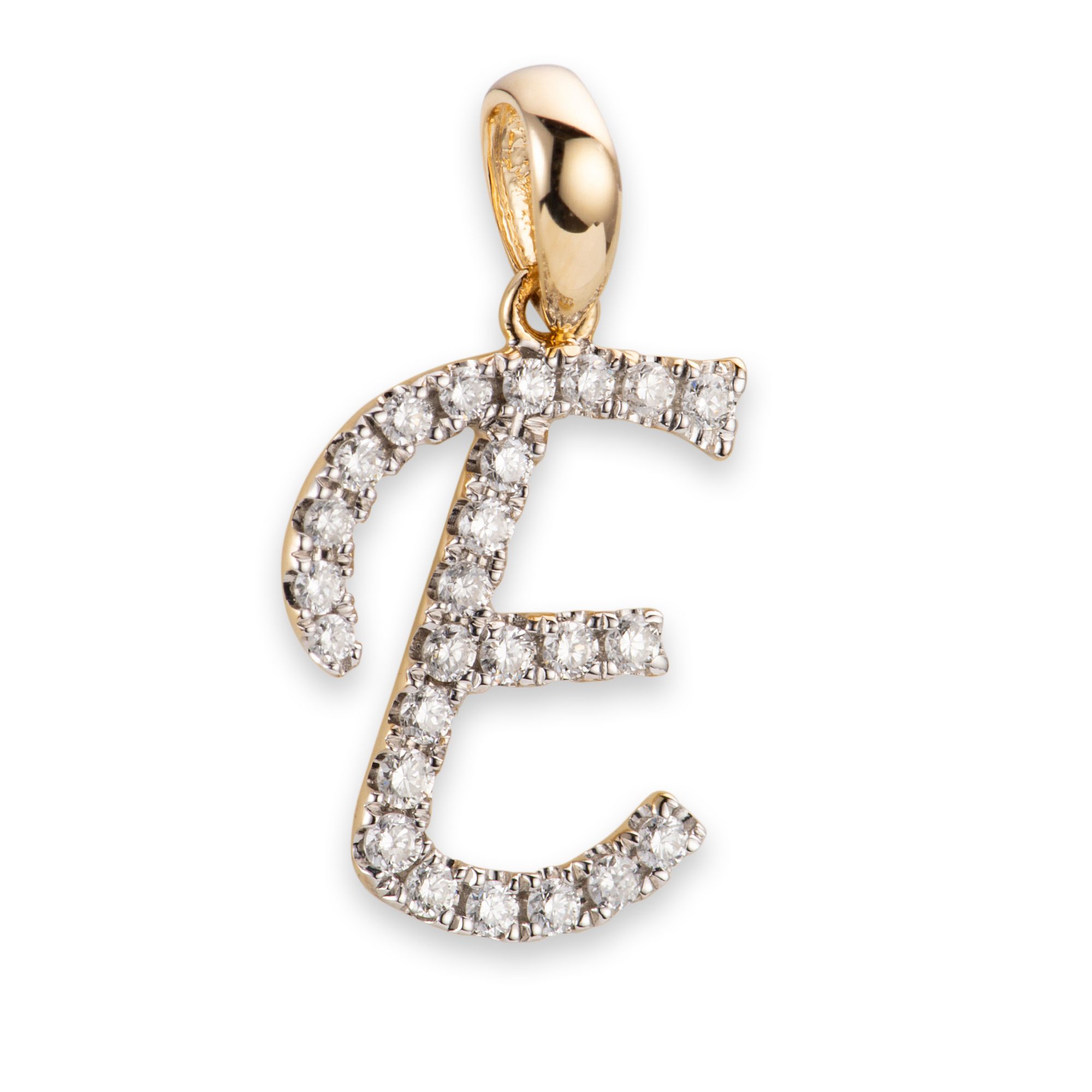 DIAMOUR Buchstaben-Anhänger mind. 19 Brillanten zus. mind. 0,10ct Gold 585