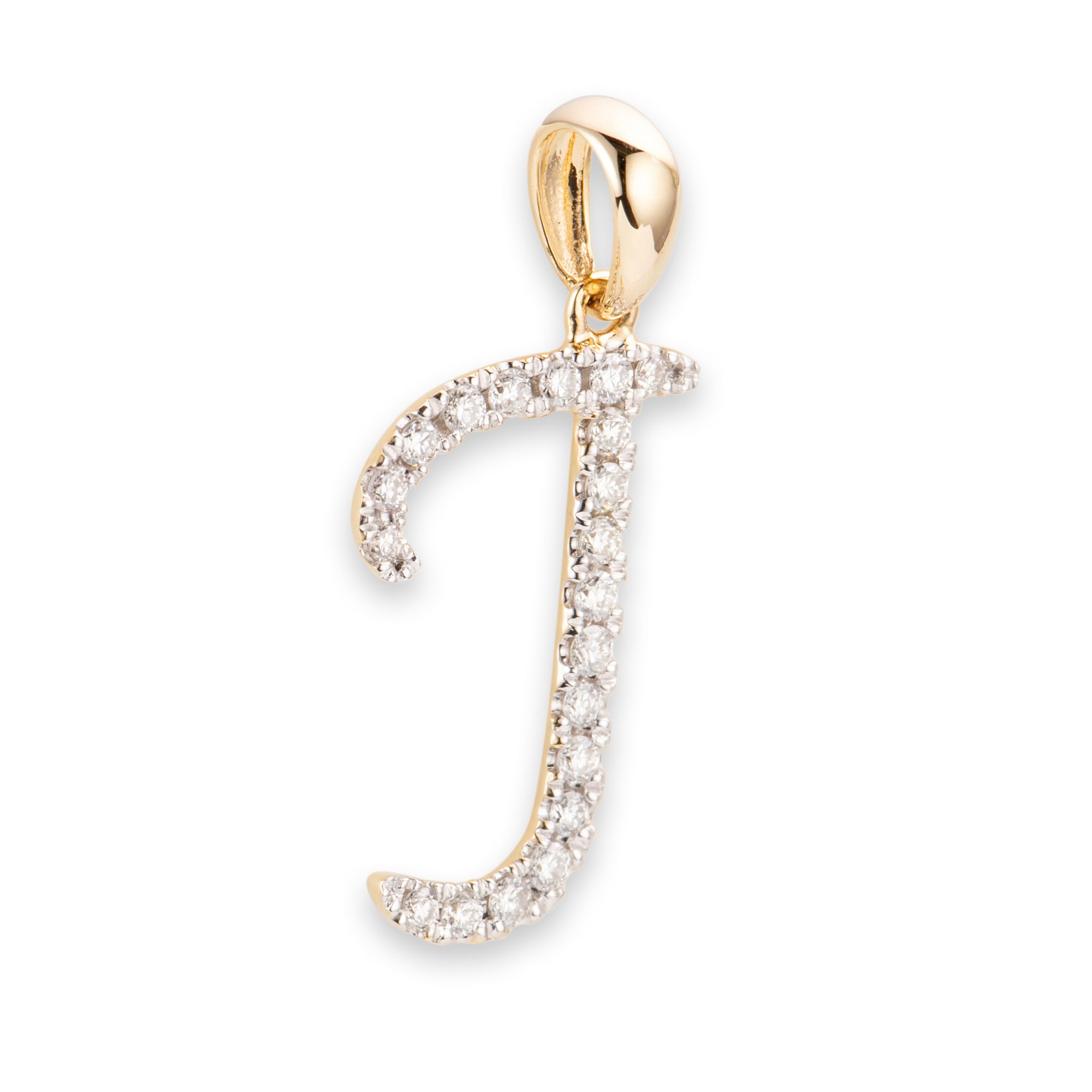DIAMOUR Buchstaben-Anhänger mind. 19 Brillanten zus. mind. 0,10ct Gold 585