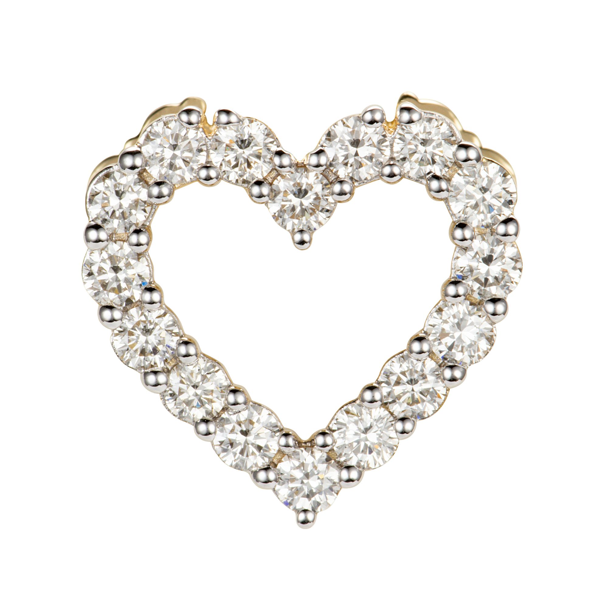 DIAMOUR Herz-Anhänger 16 Brillanten zus. ca. 0,50ct Gold 585