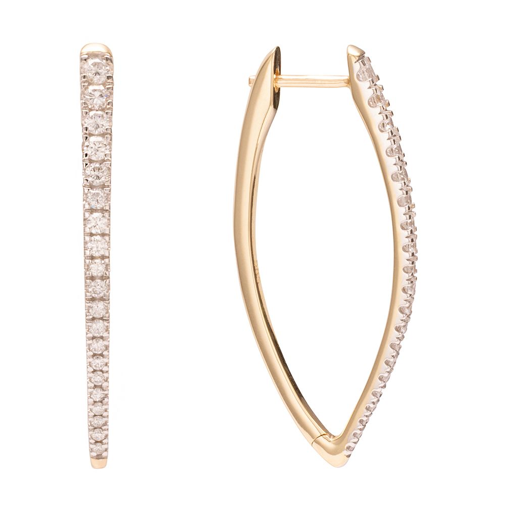 DIAMOUR Creolen 40 Brillanten zus. ca. 0,50ct Gold 585