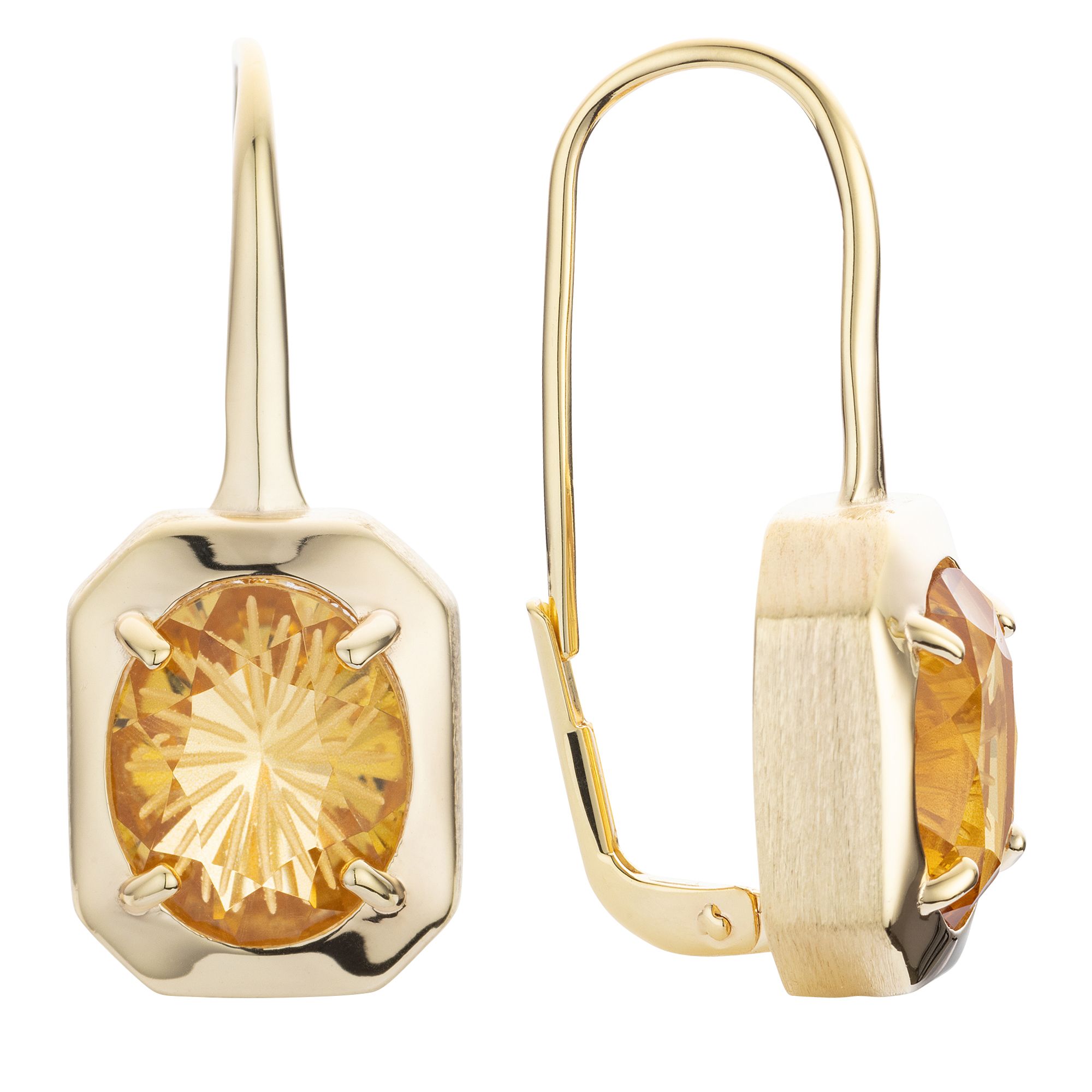 THOMAS & SOHN beh. Quarze ca.7,40ct Ohrbouton Apollo Ovalschliff Silber 925