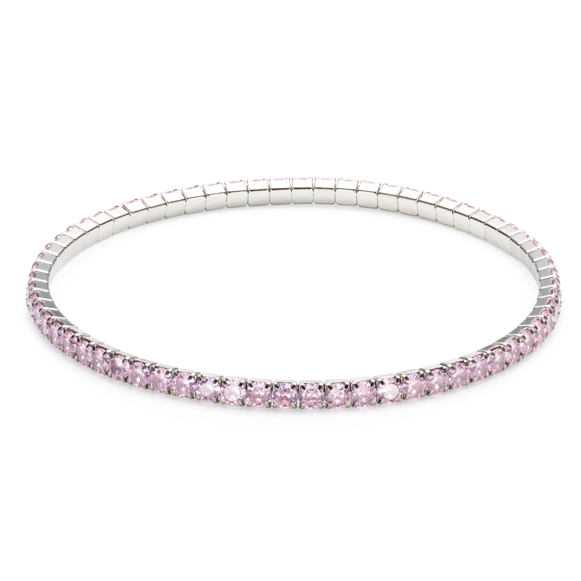 DIAMONIQUE® Armband, flexibel mind. = 6,00ct Brillantschliff Edelstahl