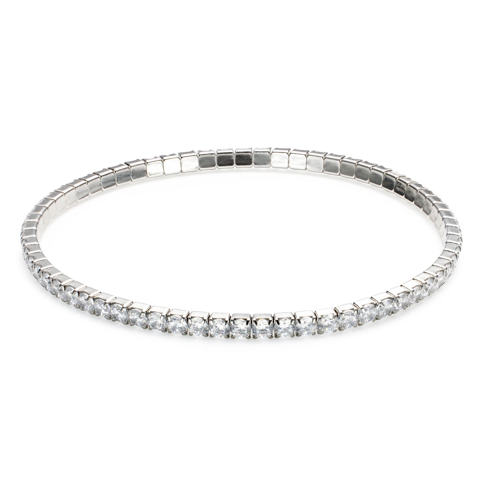 DIAMONIQUE® Armband, flexibel mind. = 6,00ct Brillantschliff Edelstahl