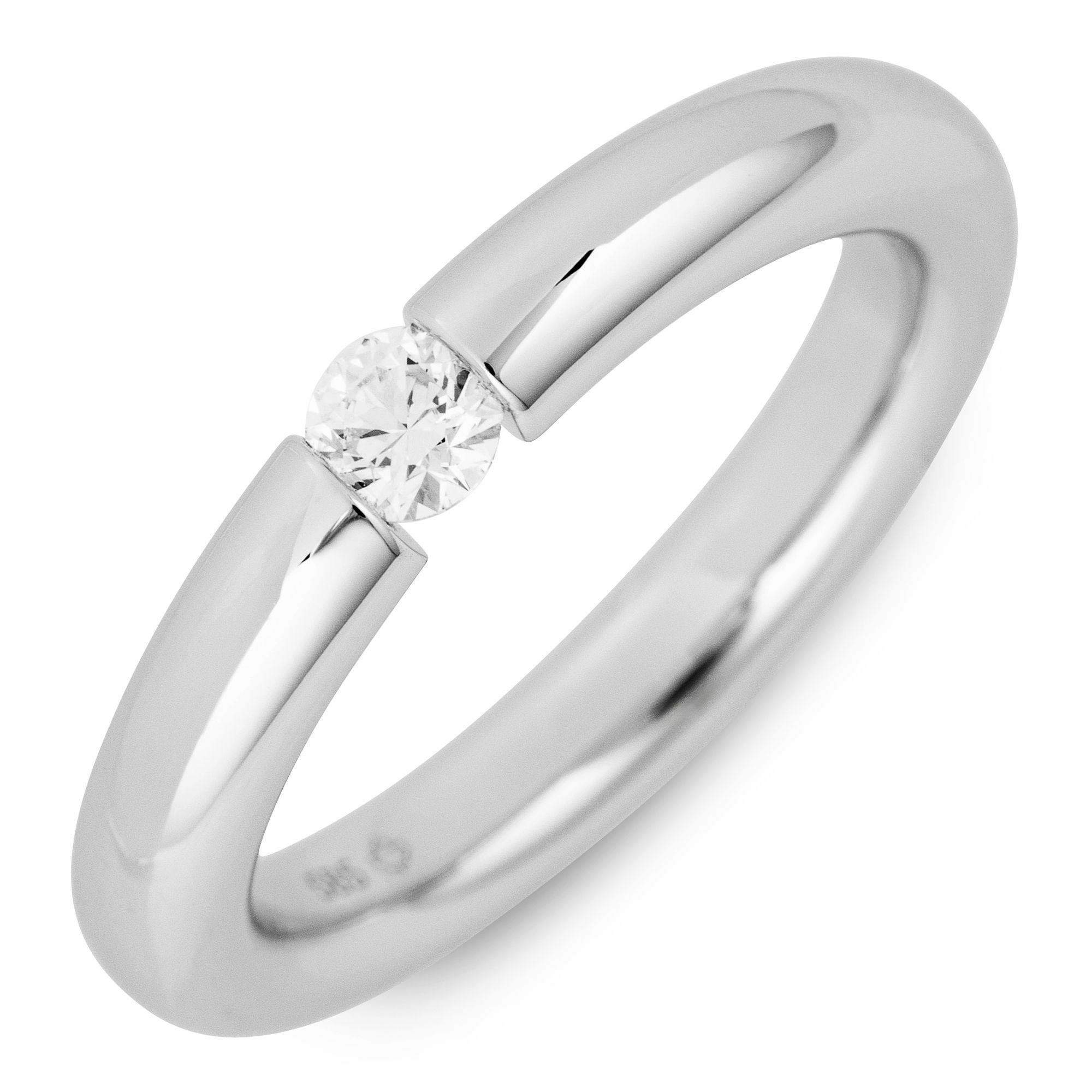 CANADIAN DIAMONDS Spann-Ring 1 Brillant ca. 0,20ct Gold 585