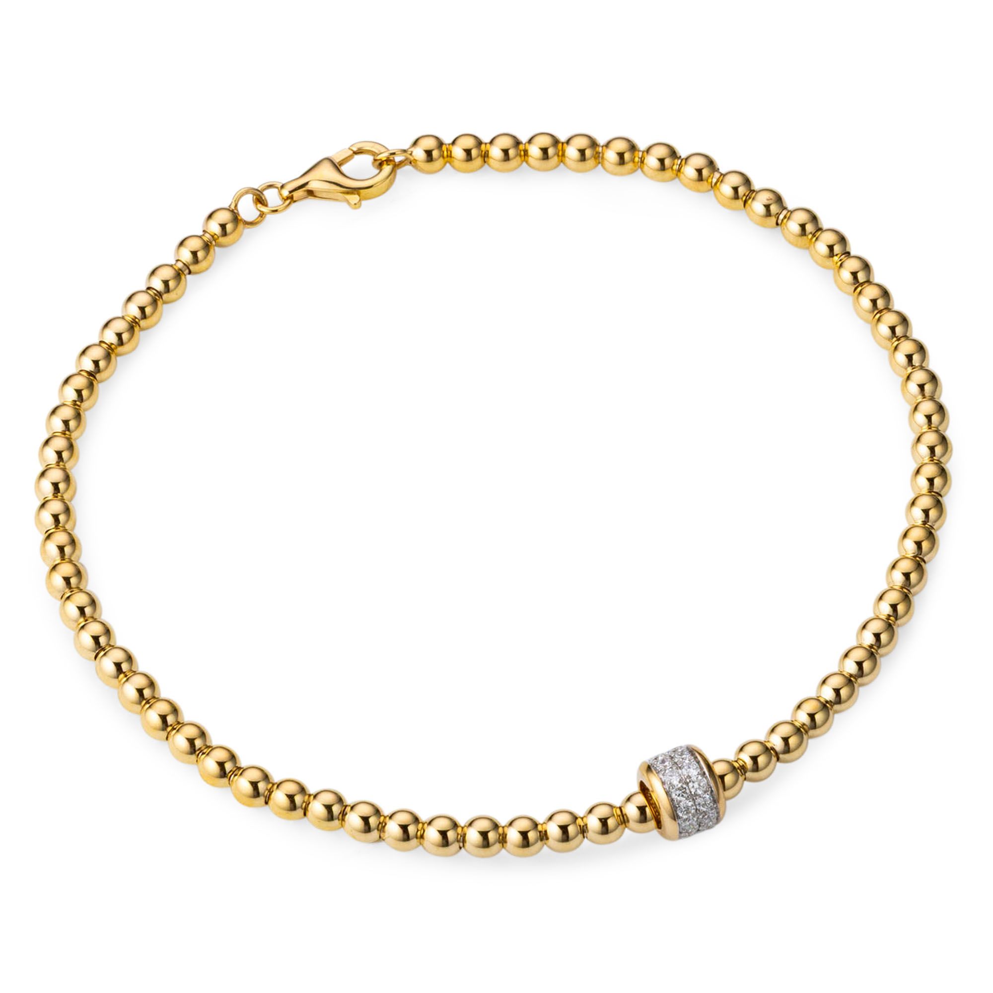 CANADIAN DIAMONDS Flex-Kugelarmband mit Gleiter 28 Brillanten 0,25ct. Gold 585
