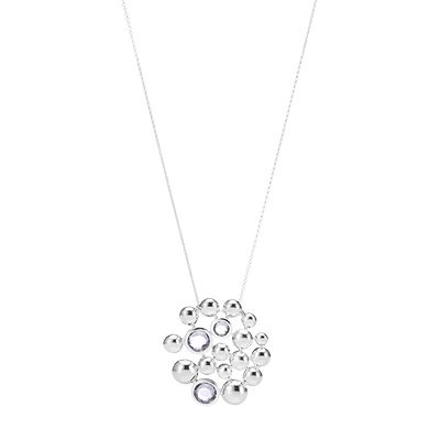Argentium® Premium Silber 935 Anhänger Bubbles Edelsteine 1,94ct