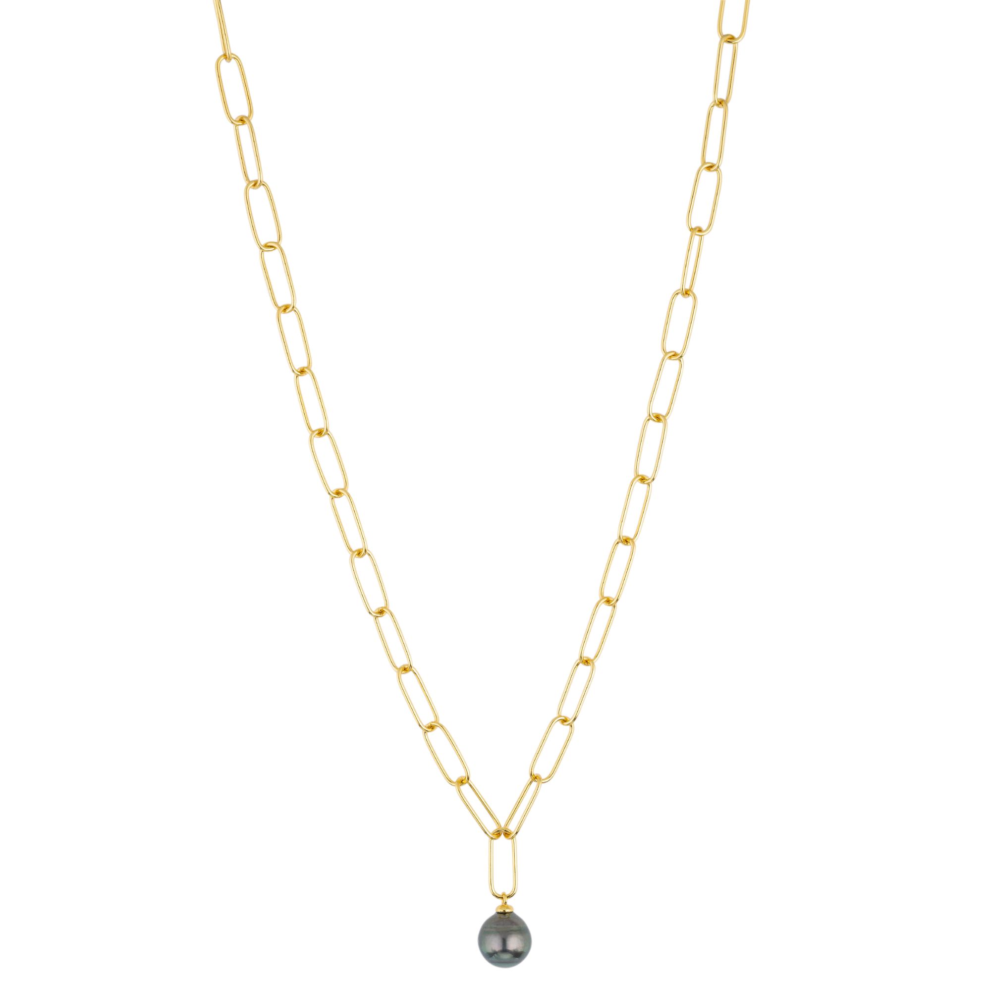 PERLEA Collier Tahitizuchtperle 11-12mm Silber 925