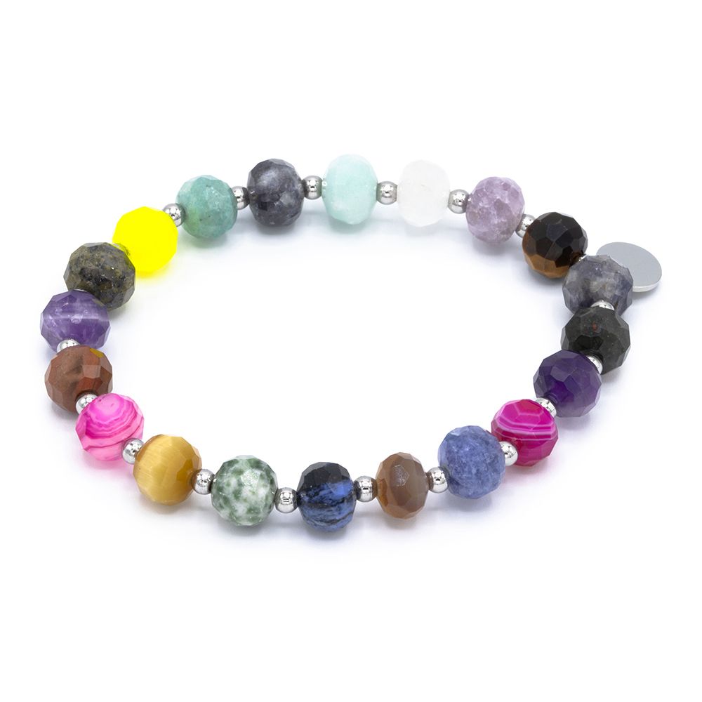 MONESSA Armband Edelsteine facettiert flexibel