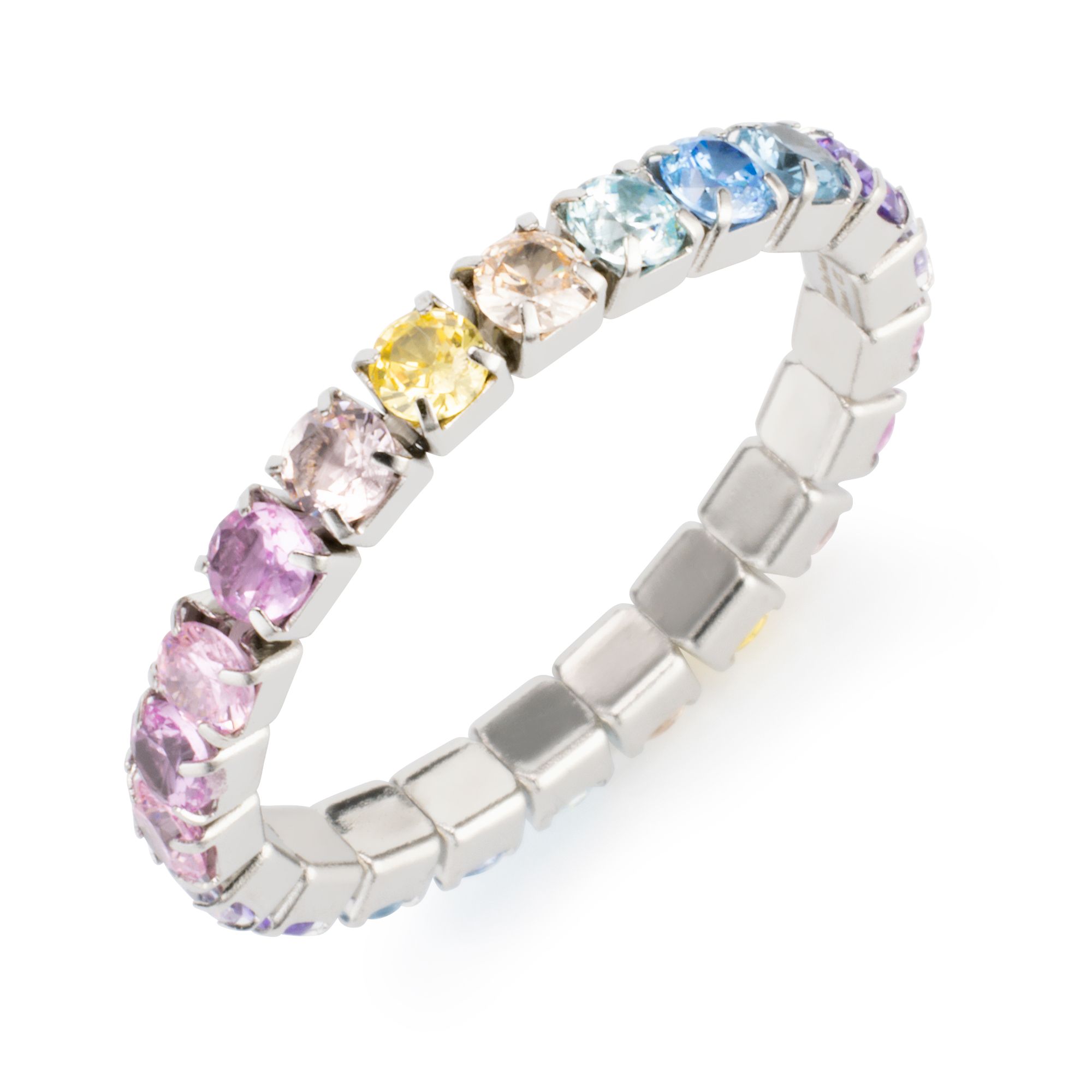 DIAMONIQUE® Flex-Ring mind. = 1,80ct Brillantschliff Edelstahl