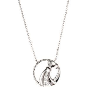 DIAMONIQUE® Sternzeichen-Kette mind. = 0,09ct Brillantschliff Silber rhodiniert